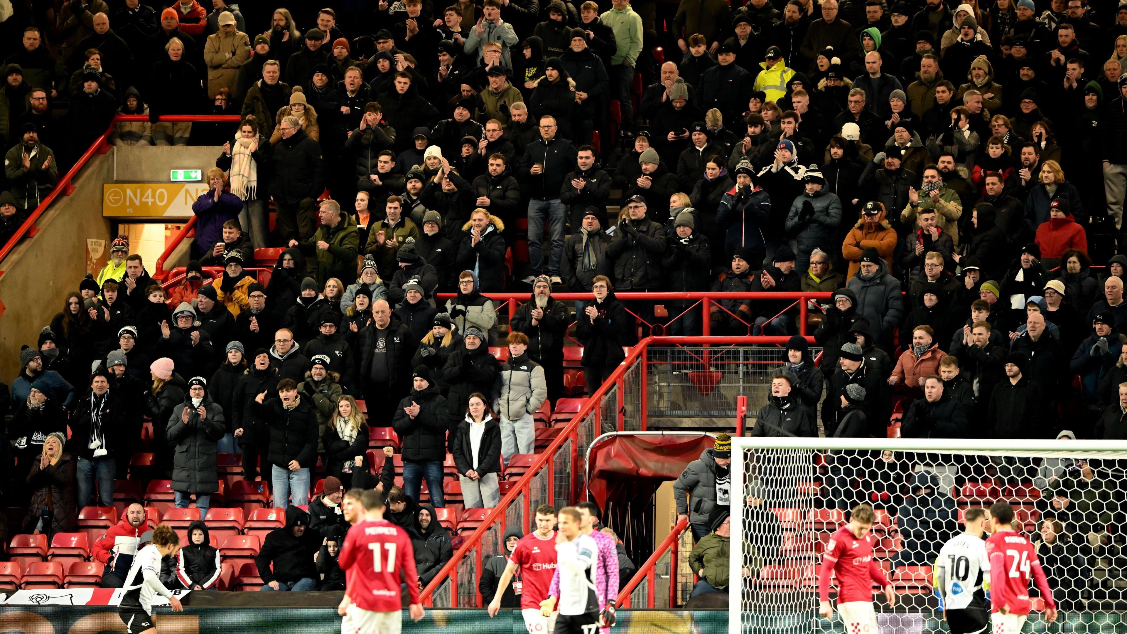 Derby County fans at Bristol City