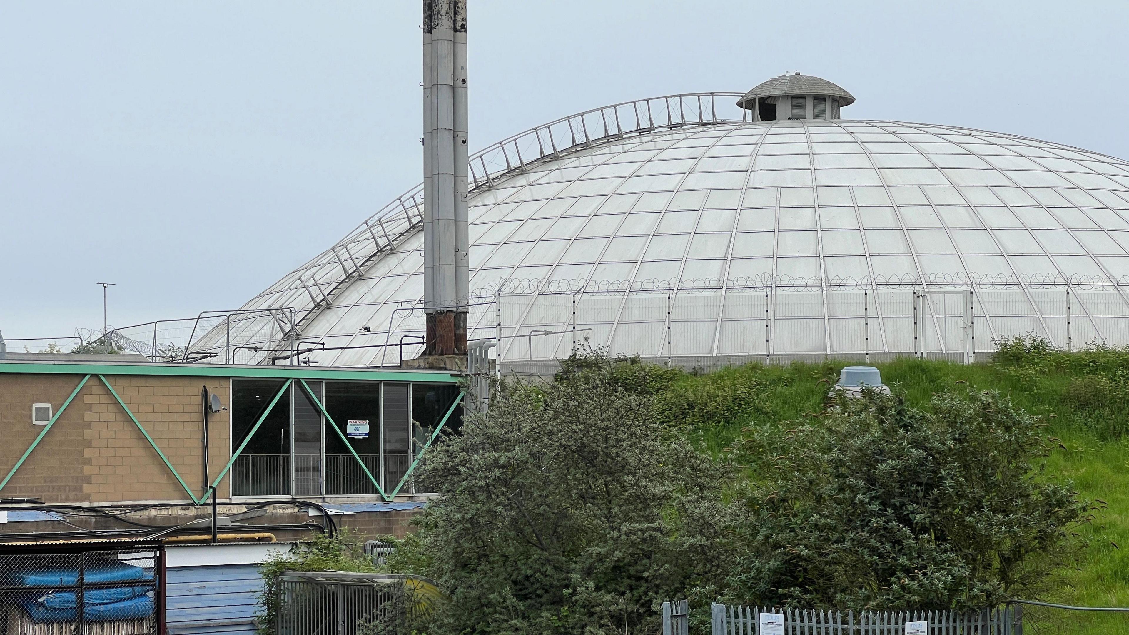 A white dome shaped building