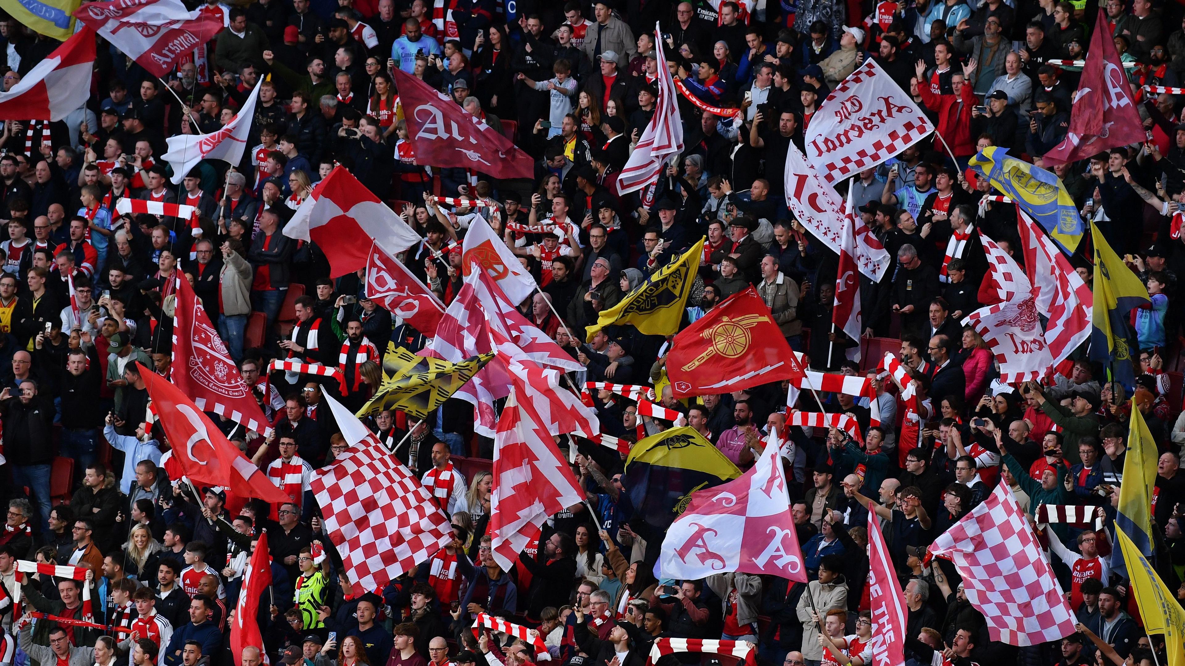 Arsenal Emirates Stadium crowd during Premier League match