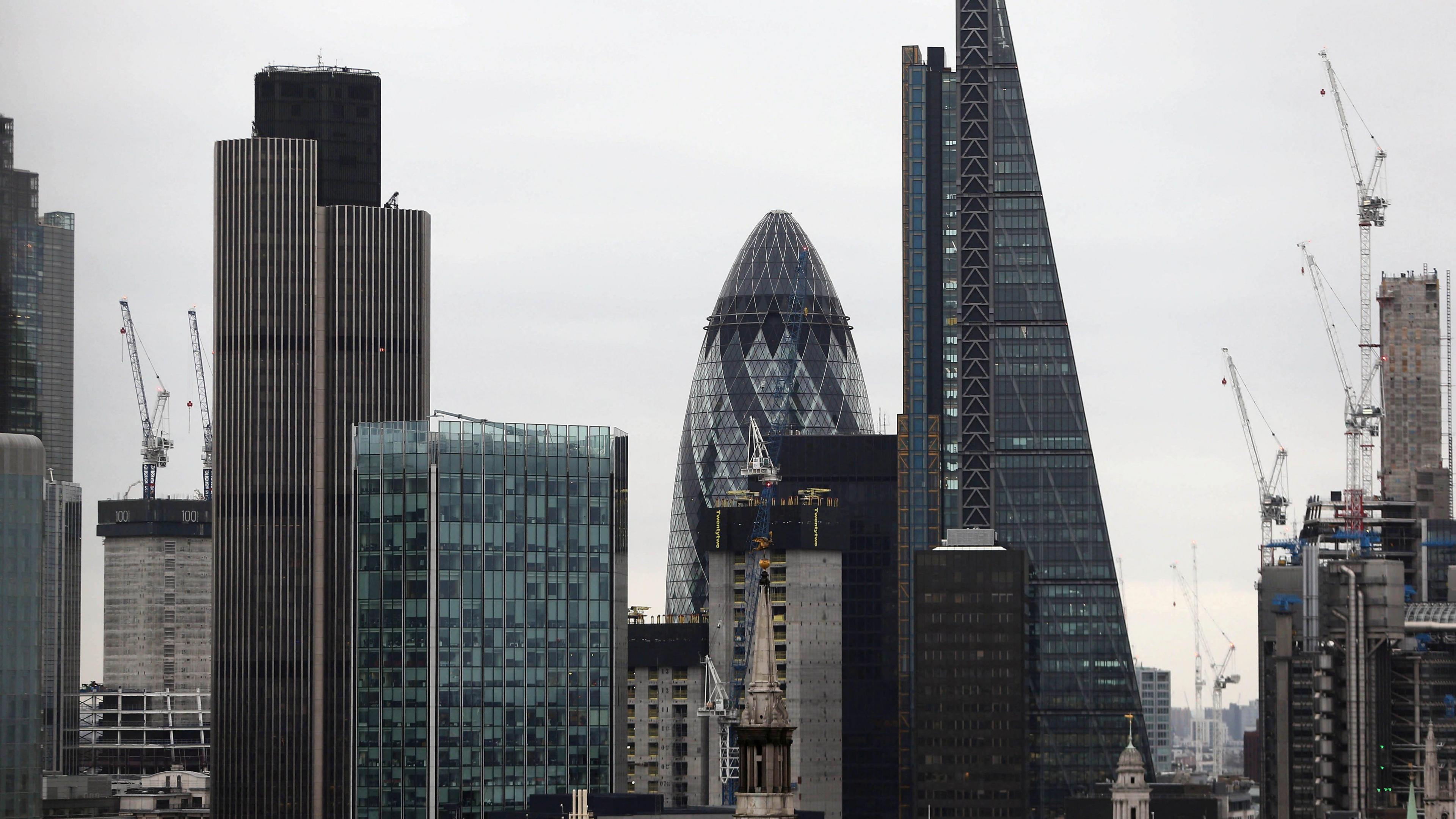 A view of the London skyline from St Paul's Cathedral