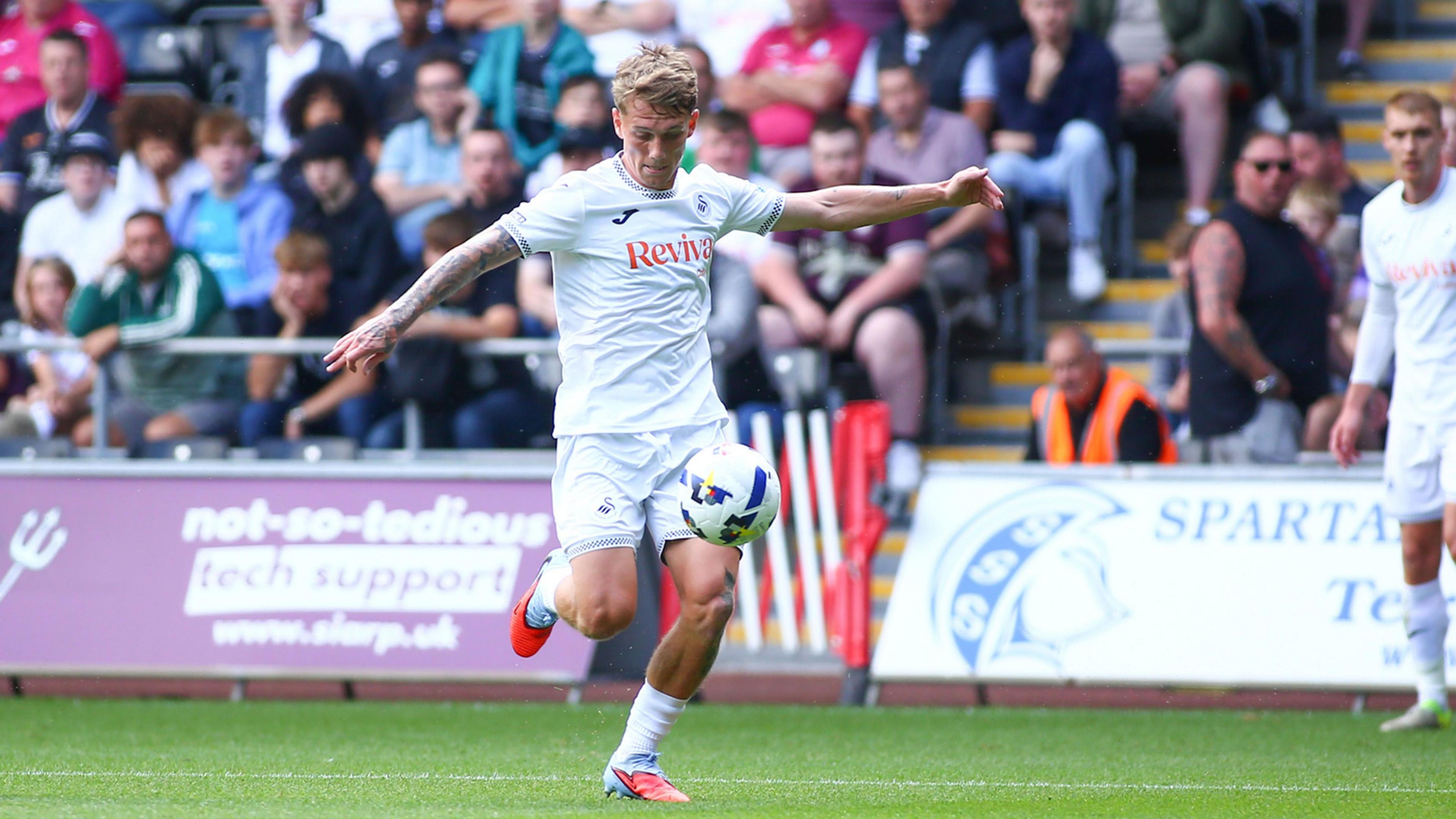 Ethan Galbraith in action during pre-season