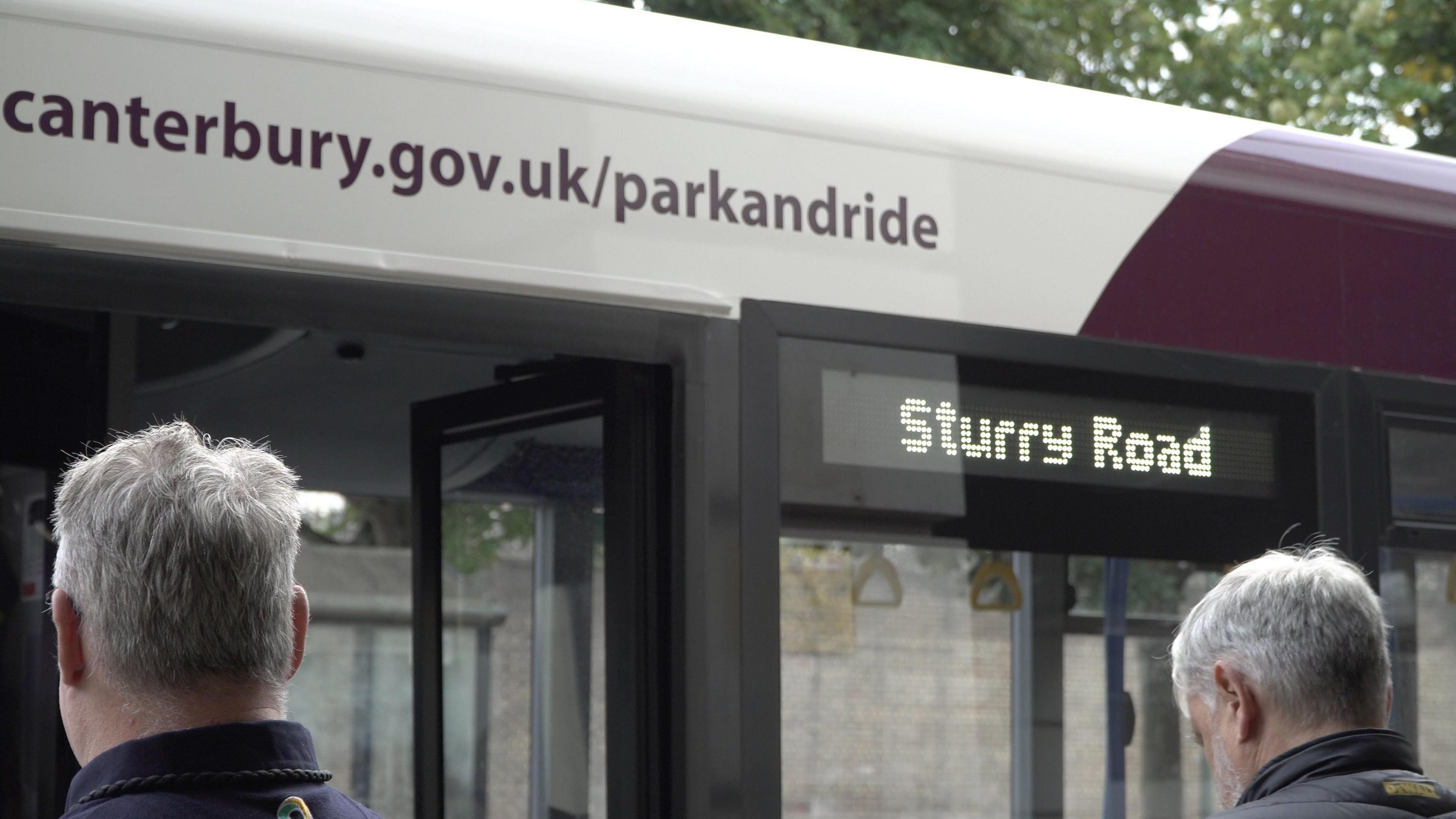 A Park and Ride bus in Canterbury, Sturry Road