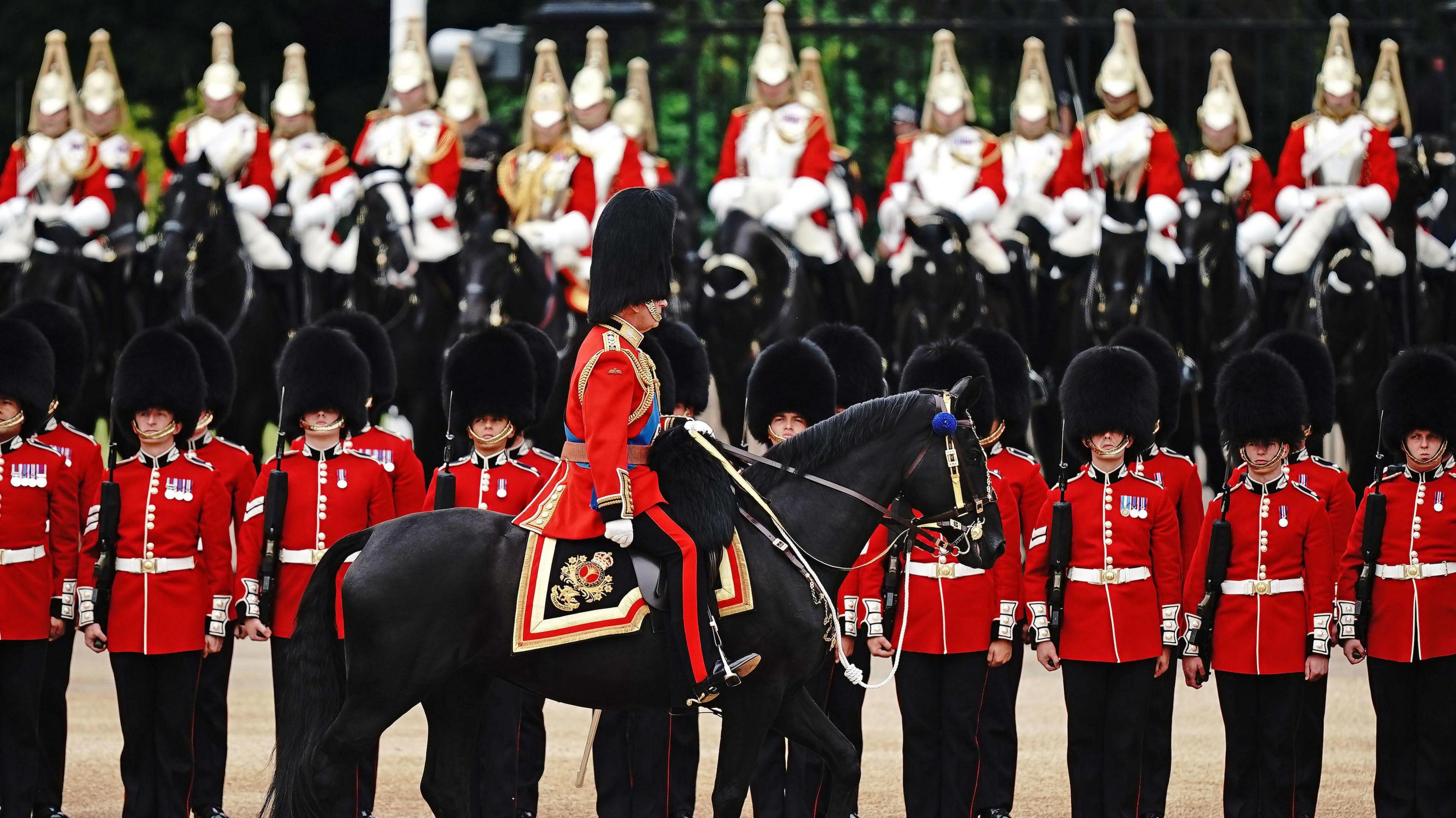 King Charles III during the Trooping the Colour ceremony at Horse Guards Parade