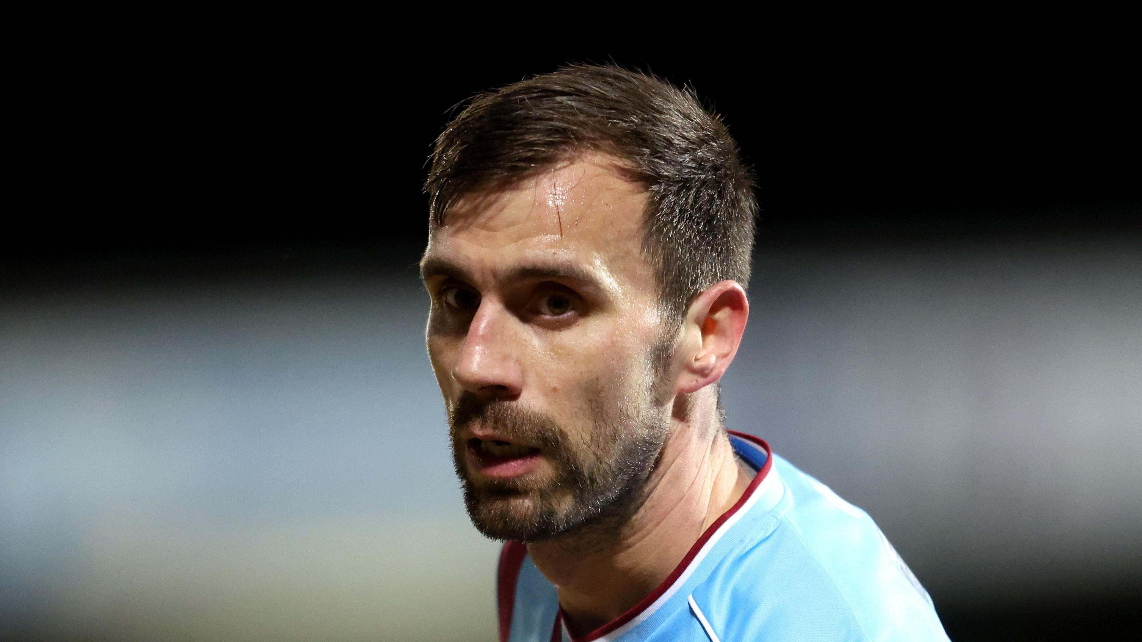 Andrew Boyce playing in a Scunthorpe home match 