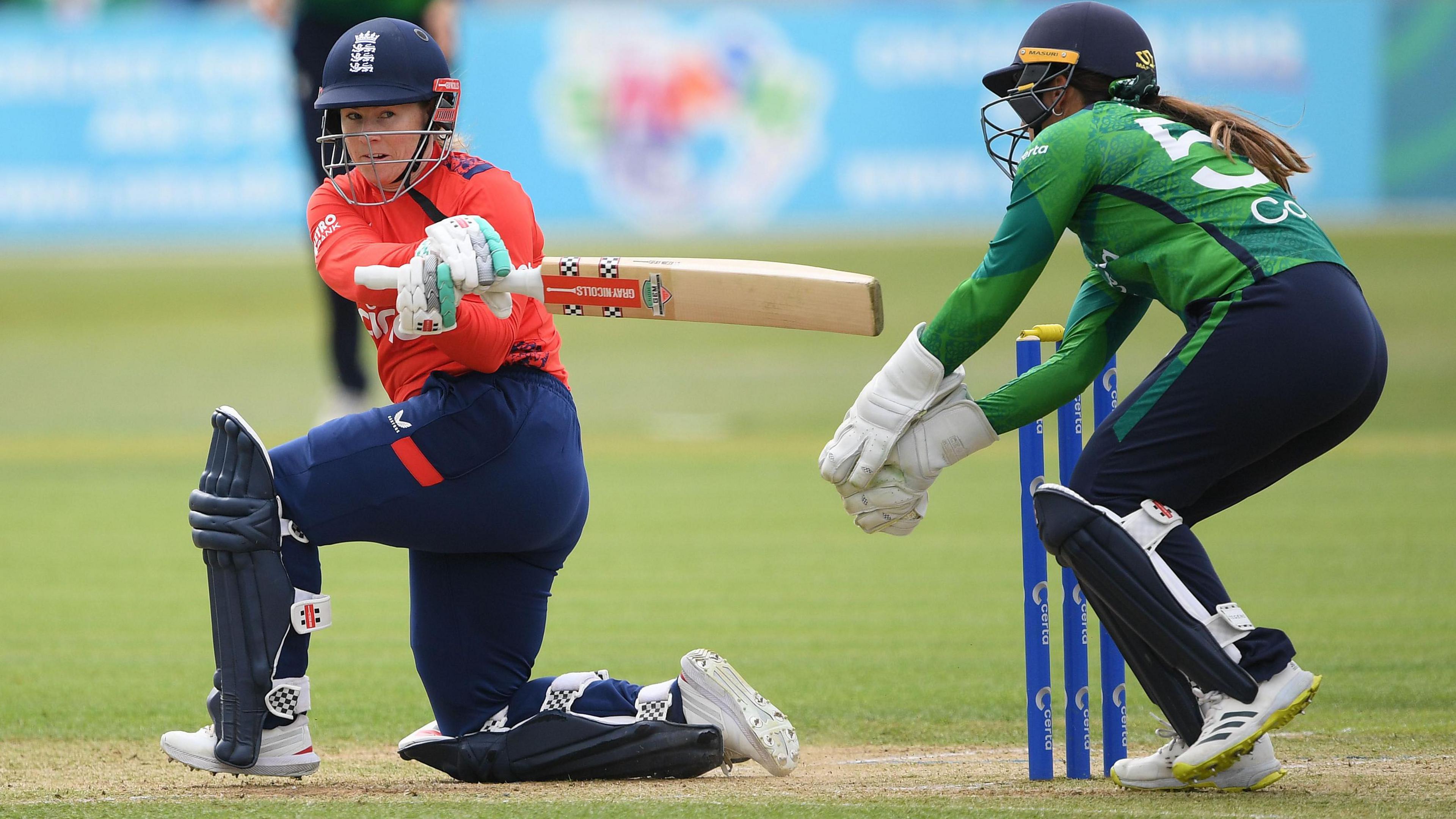 England batter Tammy Beaumont hits out against Ireland in 2024