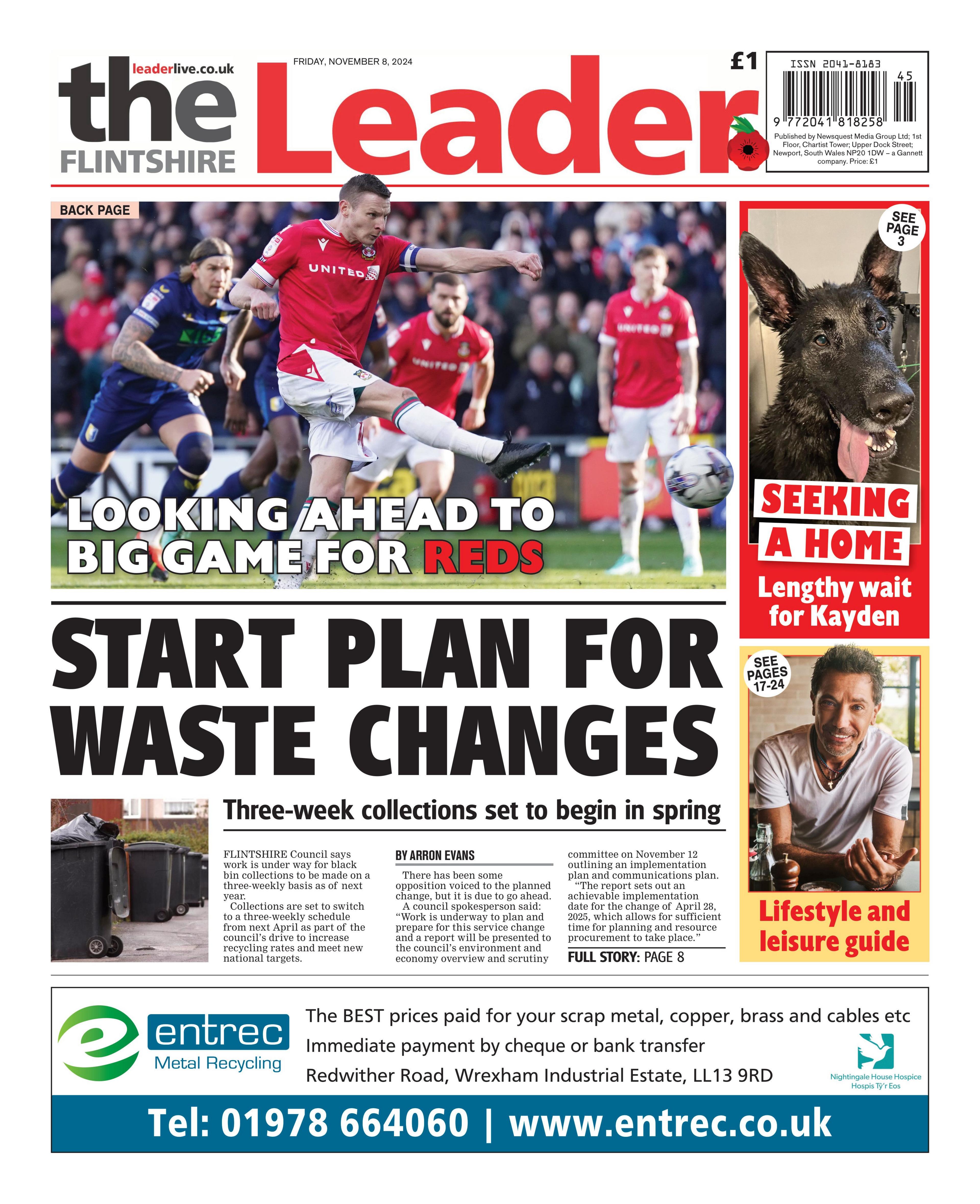 Front page of the Flintshire Leader