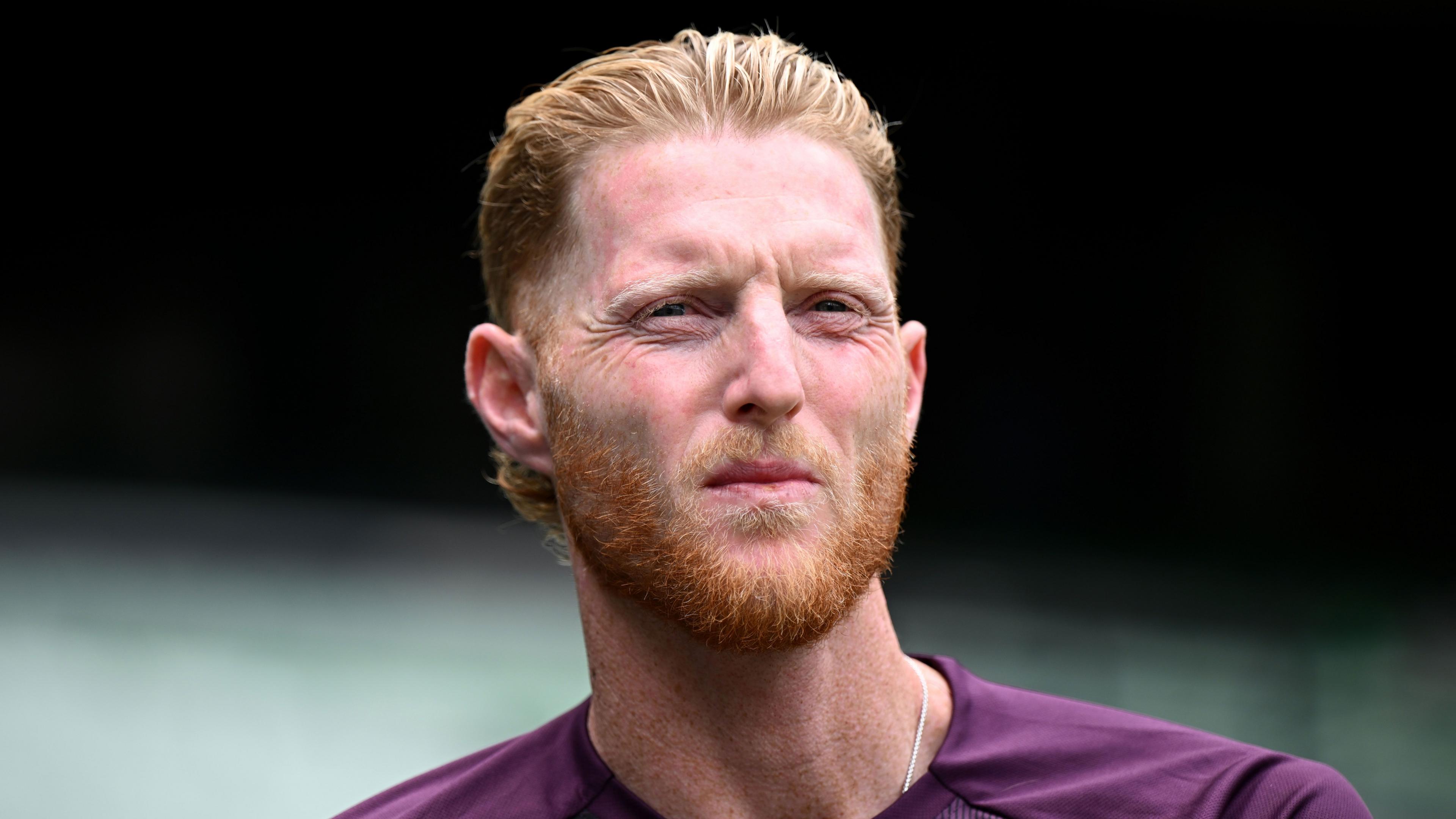 Ben Stokes looks on