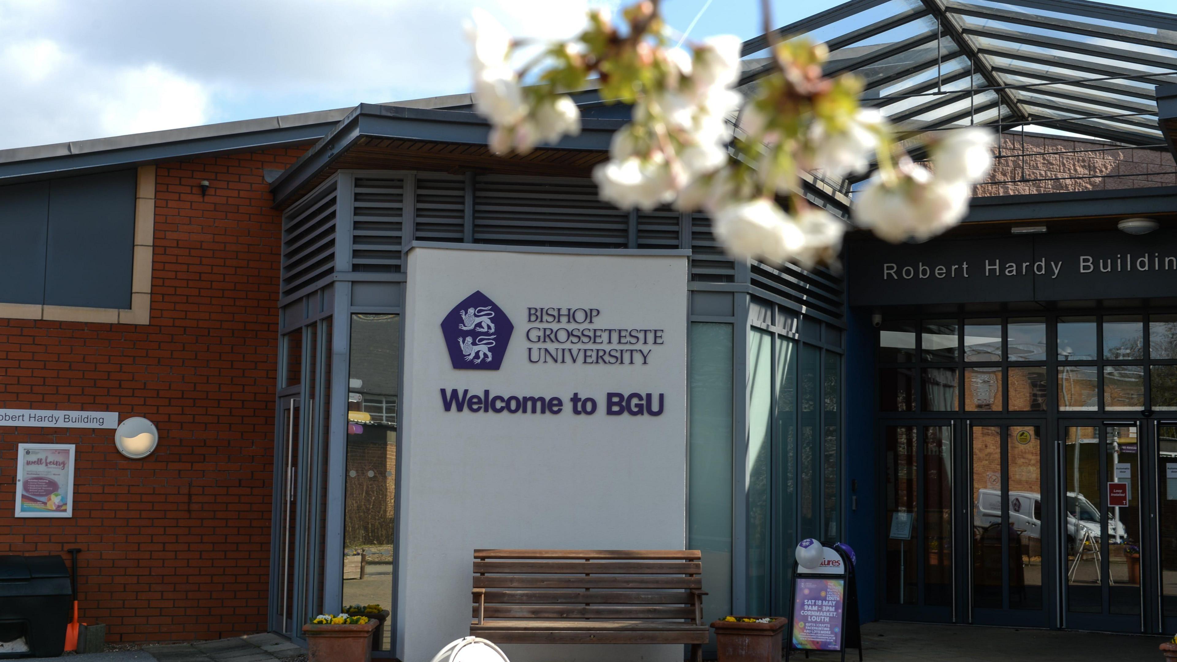 The entrance to Bishop Grosseteste University