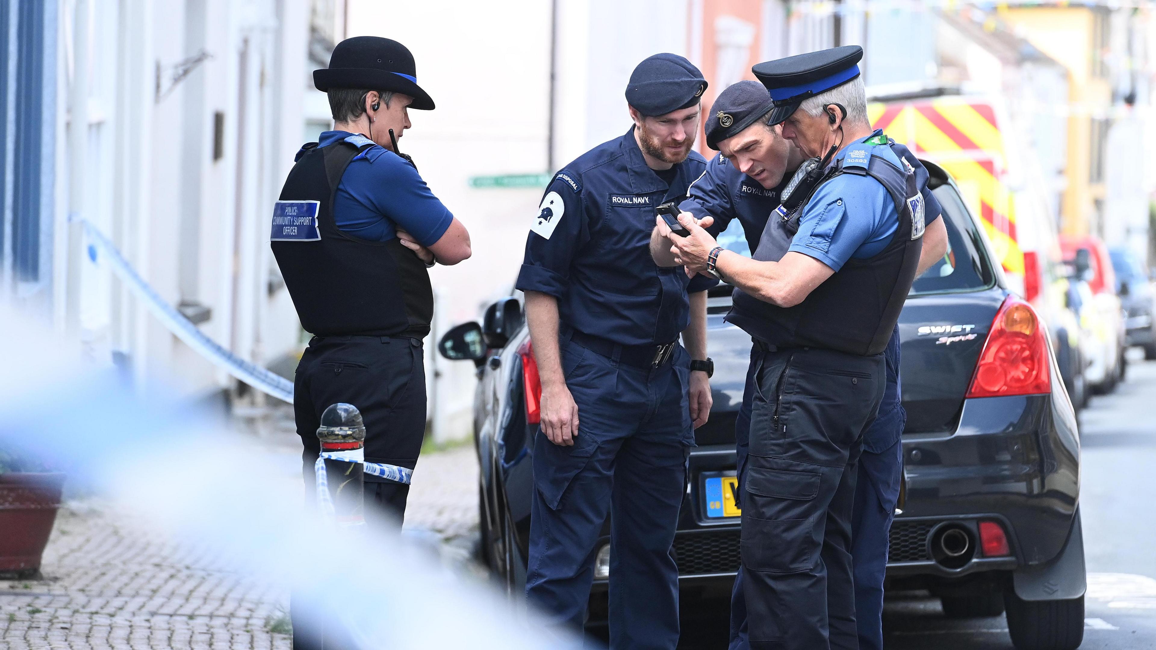 Officers on Fore Street