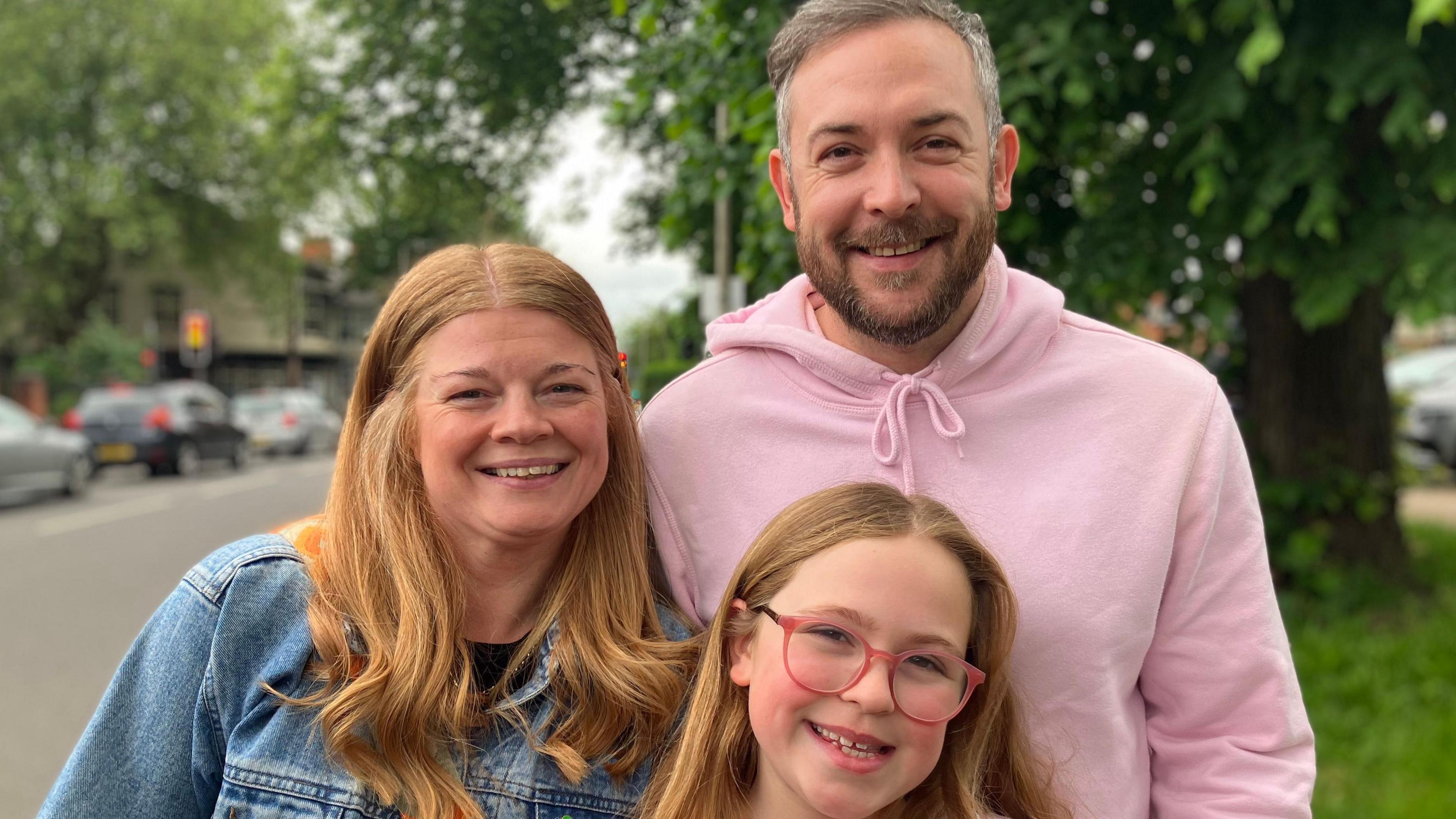 Norah with her parents Hayley and Rob