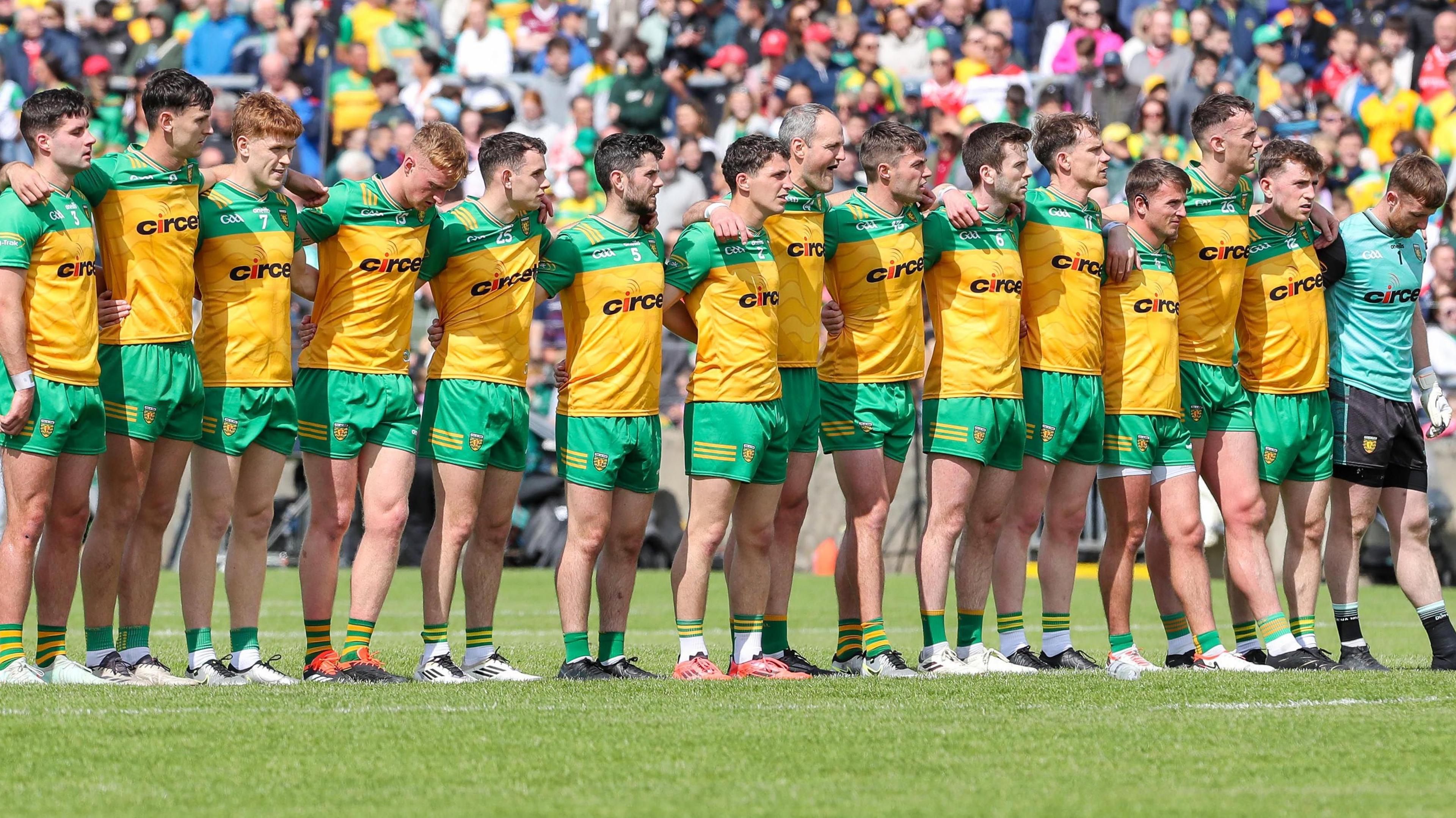 Donegal team before game against Louth