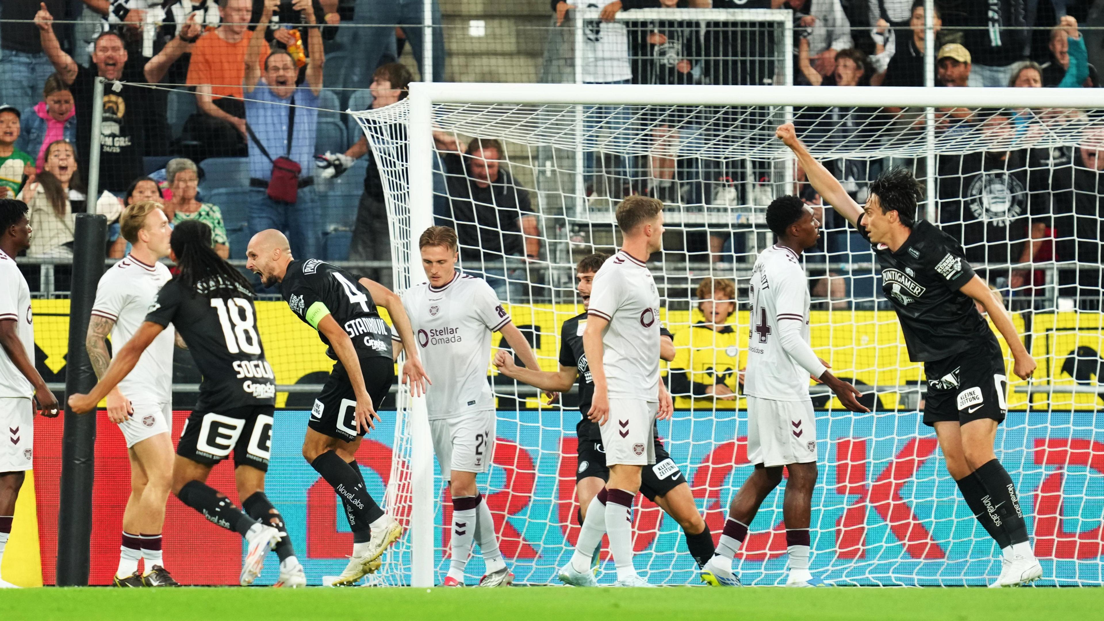 Jon Gorenc Stankovic celebrates after his goal