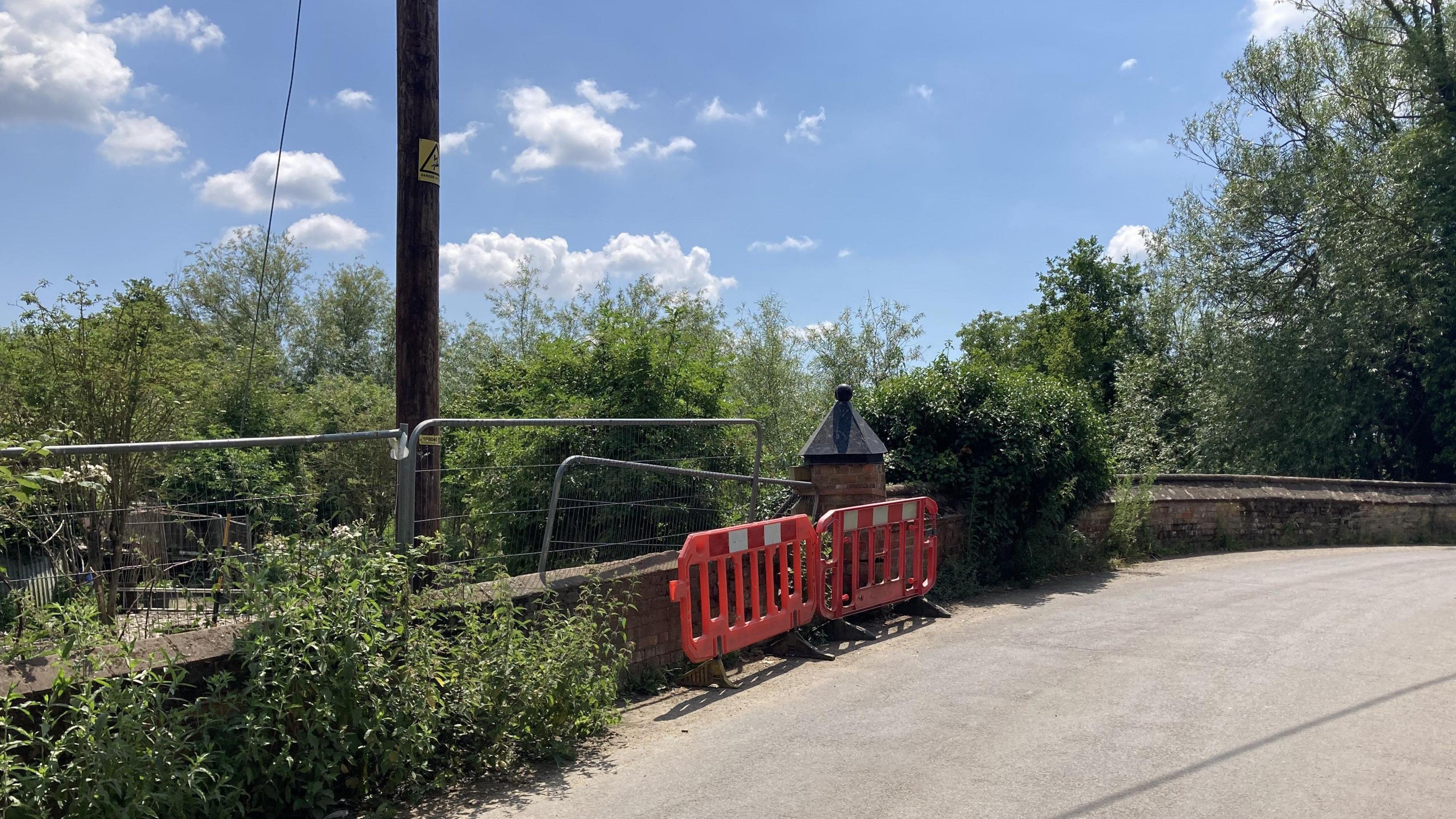 The damaged Toppesfield Bridge