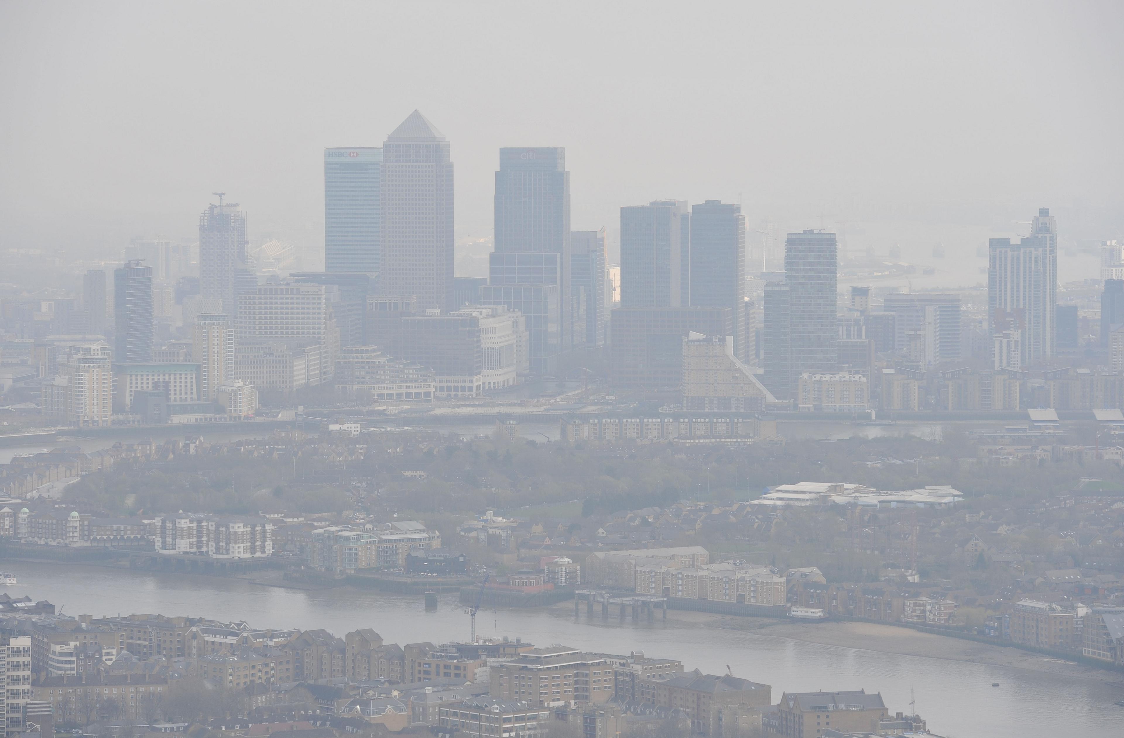 File image of smog above the London skyline.