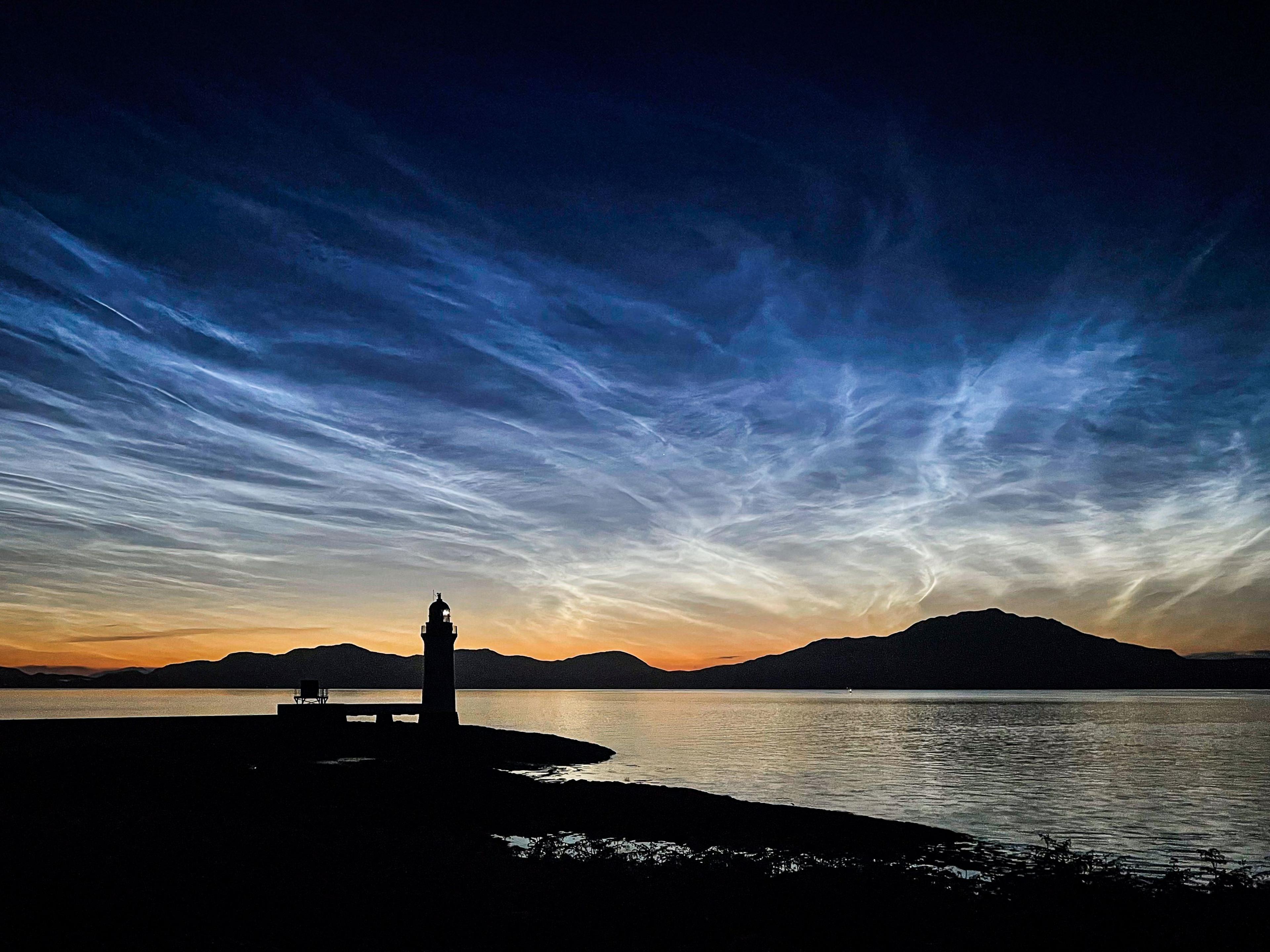 Noctilucent clouds, Isle of Mull