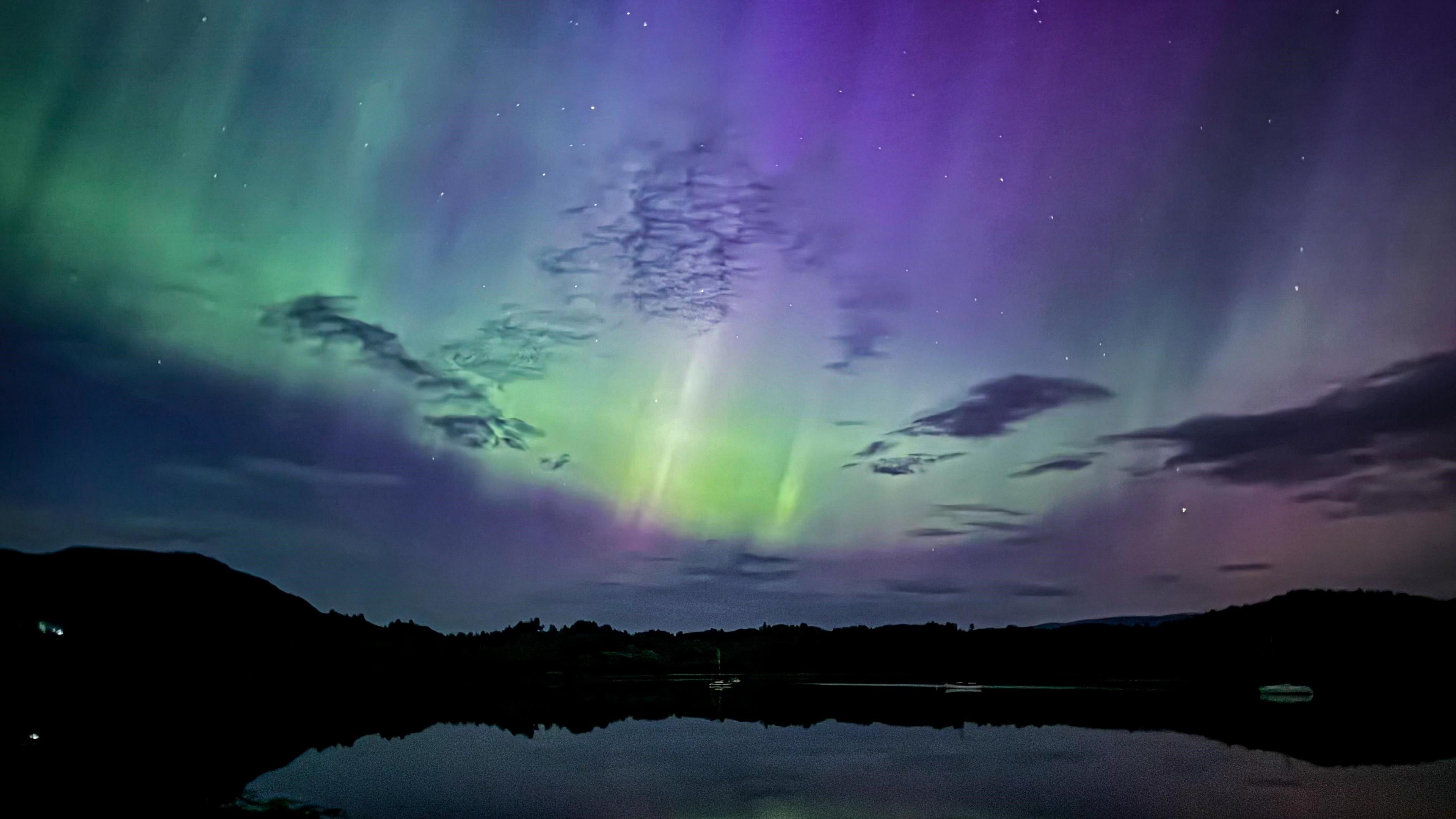 Northern Lights over water