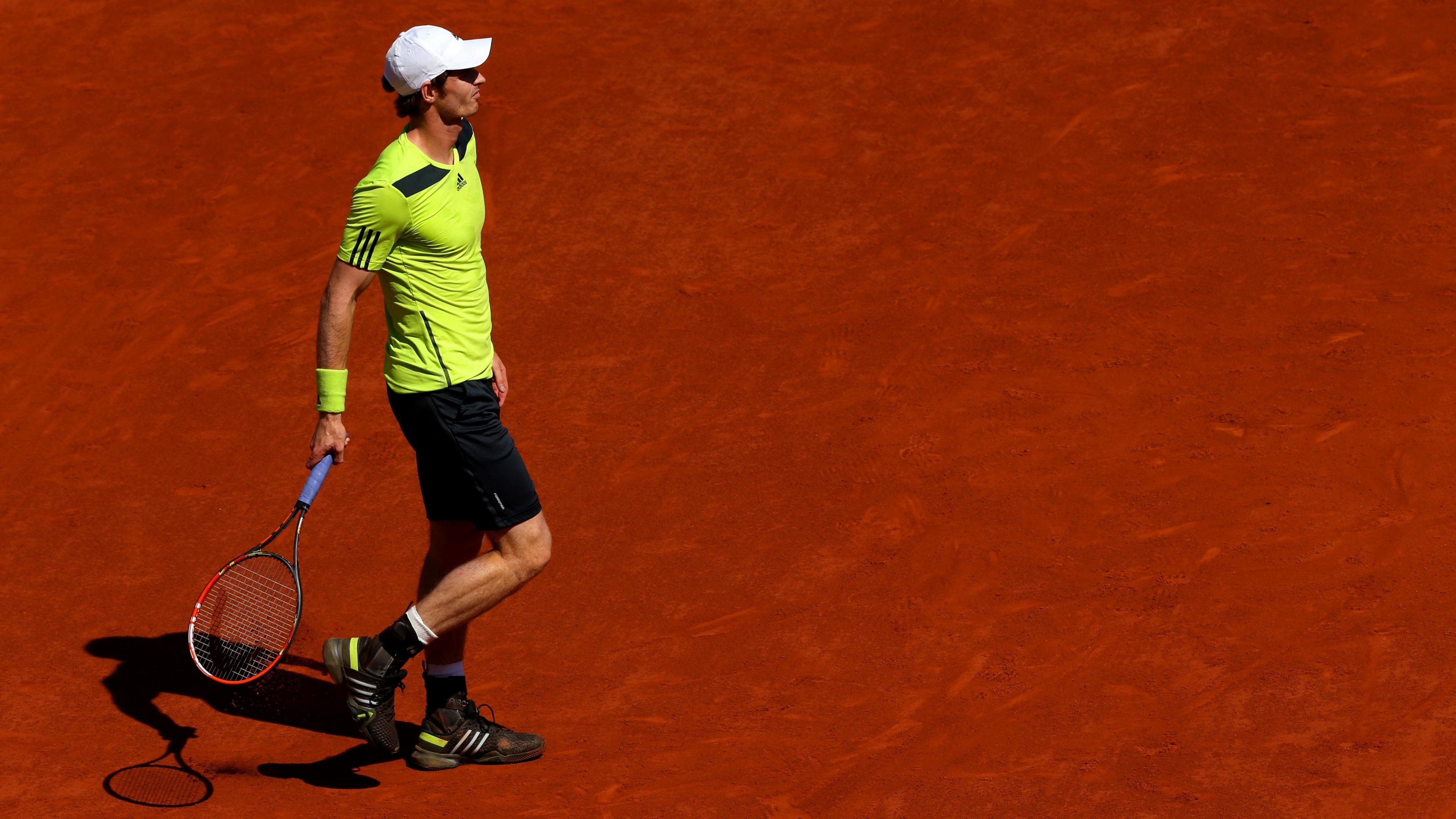 Andy Murray at the French Open in 2014