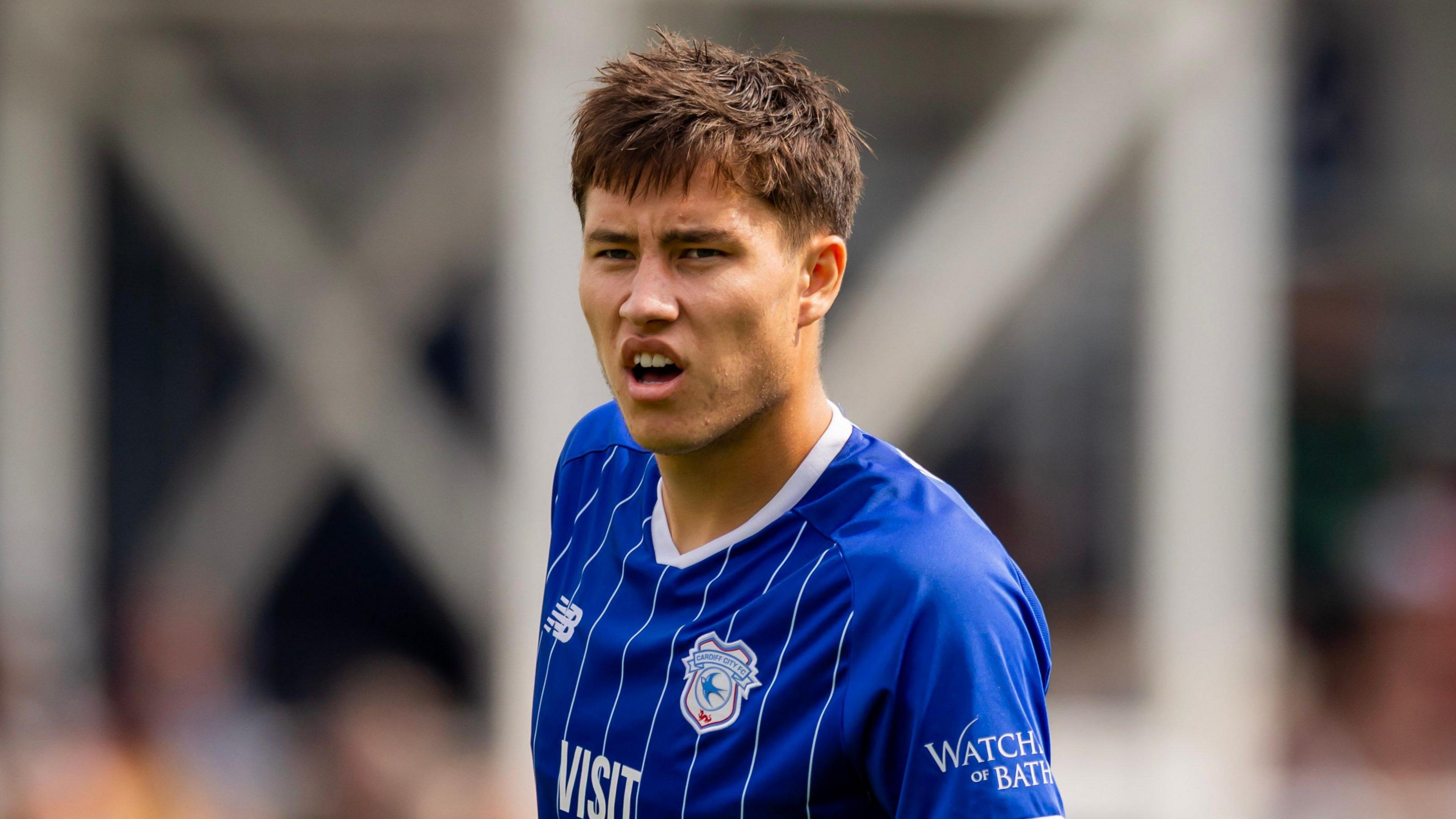 Rubin Colwill in action for Cardiff