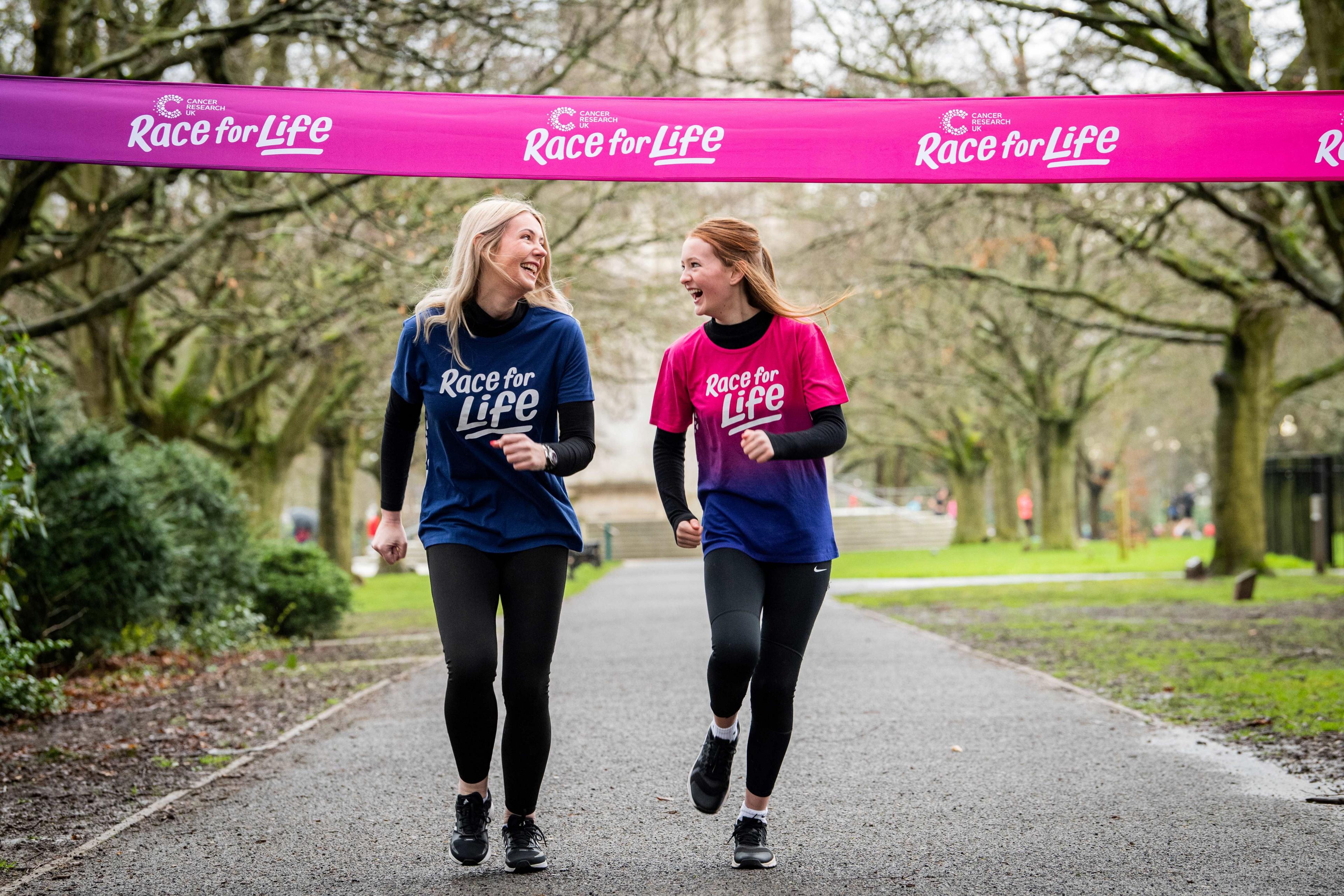 Gemma and Macy running