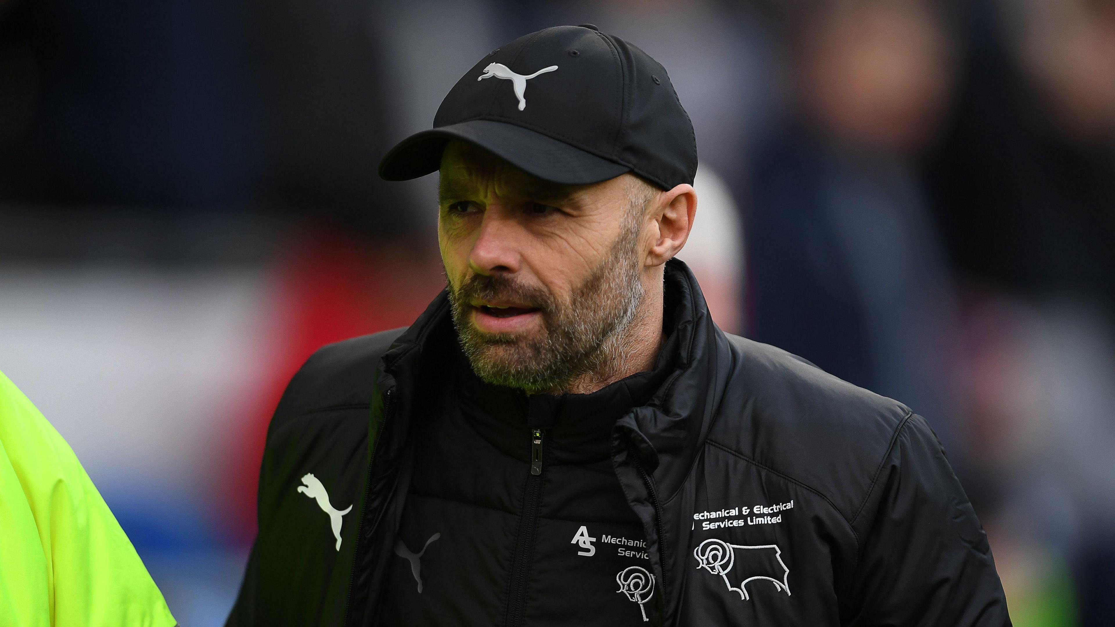 Paul Warne at Derby earlier this season