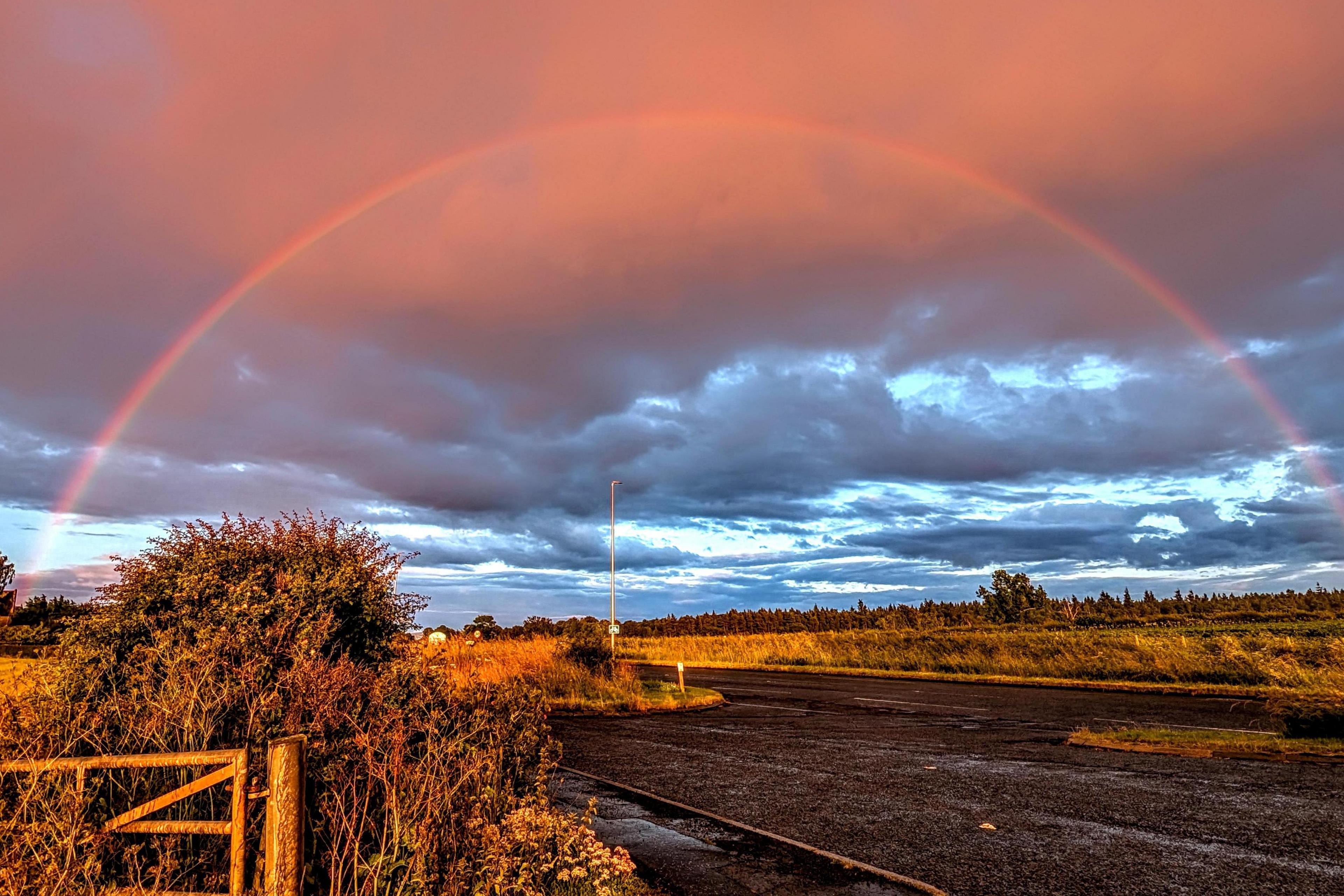 A rainbow at Macmerry in East Lothian