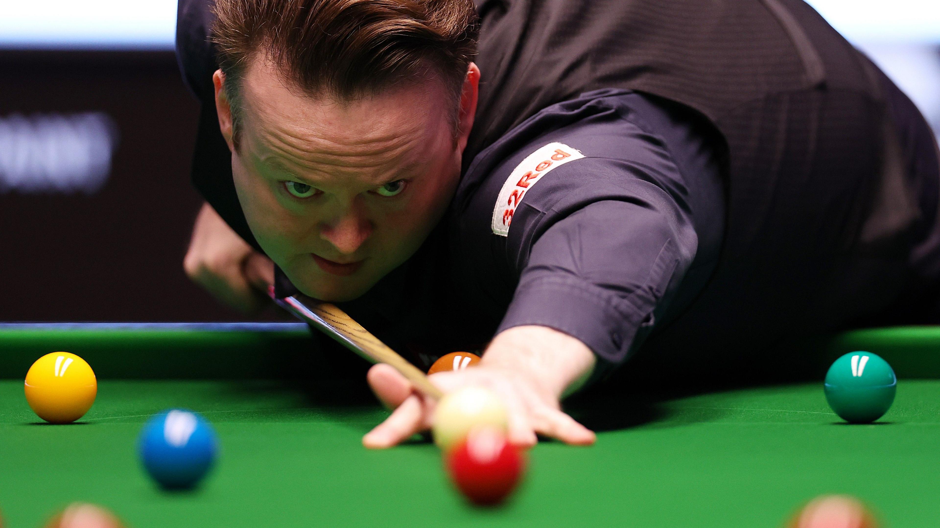 Shaun Murphy plays a shot at the Masters