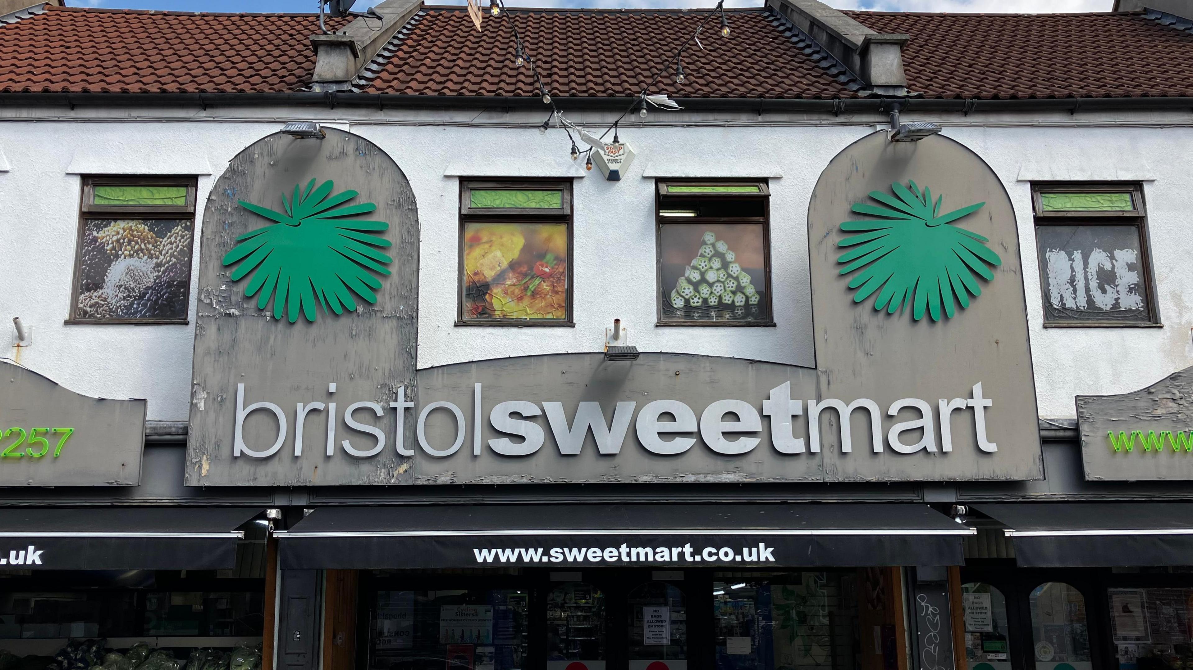 Bristol Sweet Mart sign seen from the outside