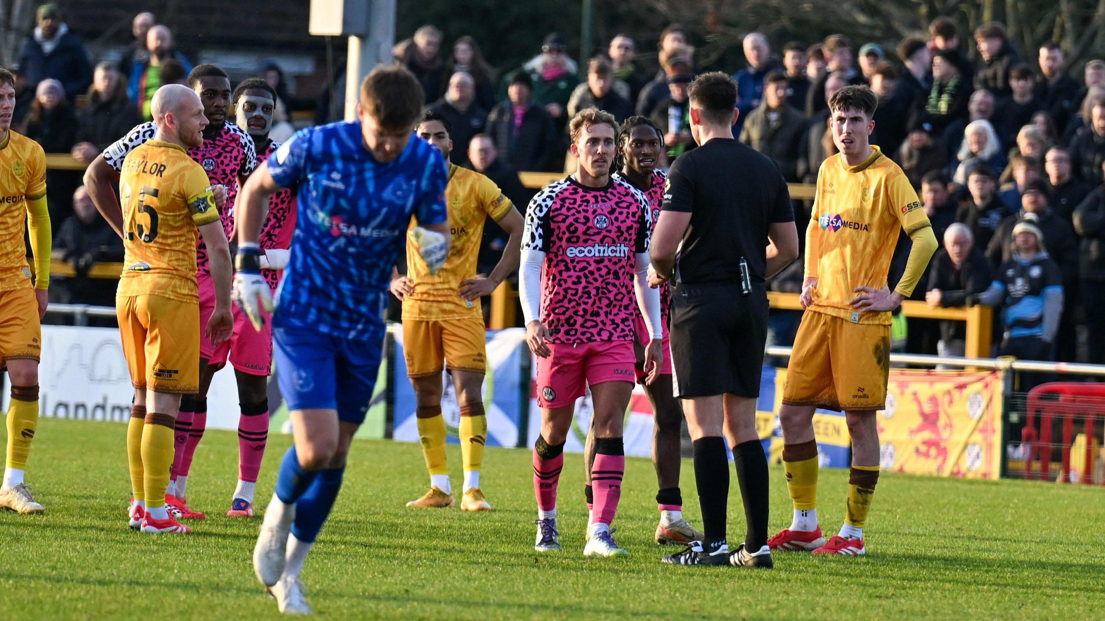 Ricardo Rees is sent off