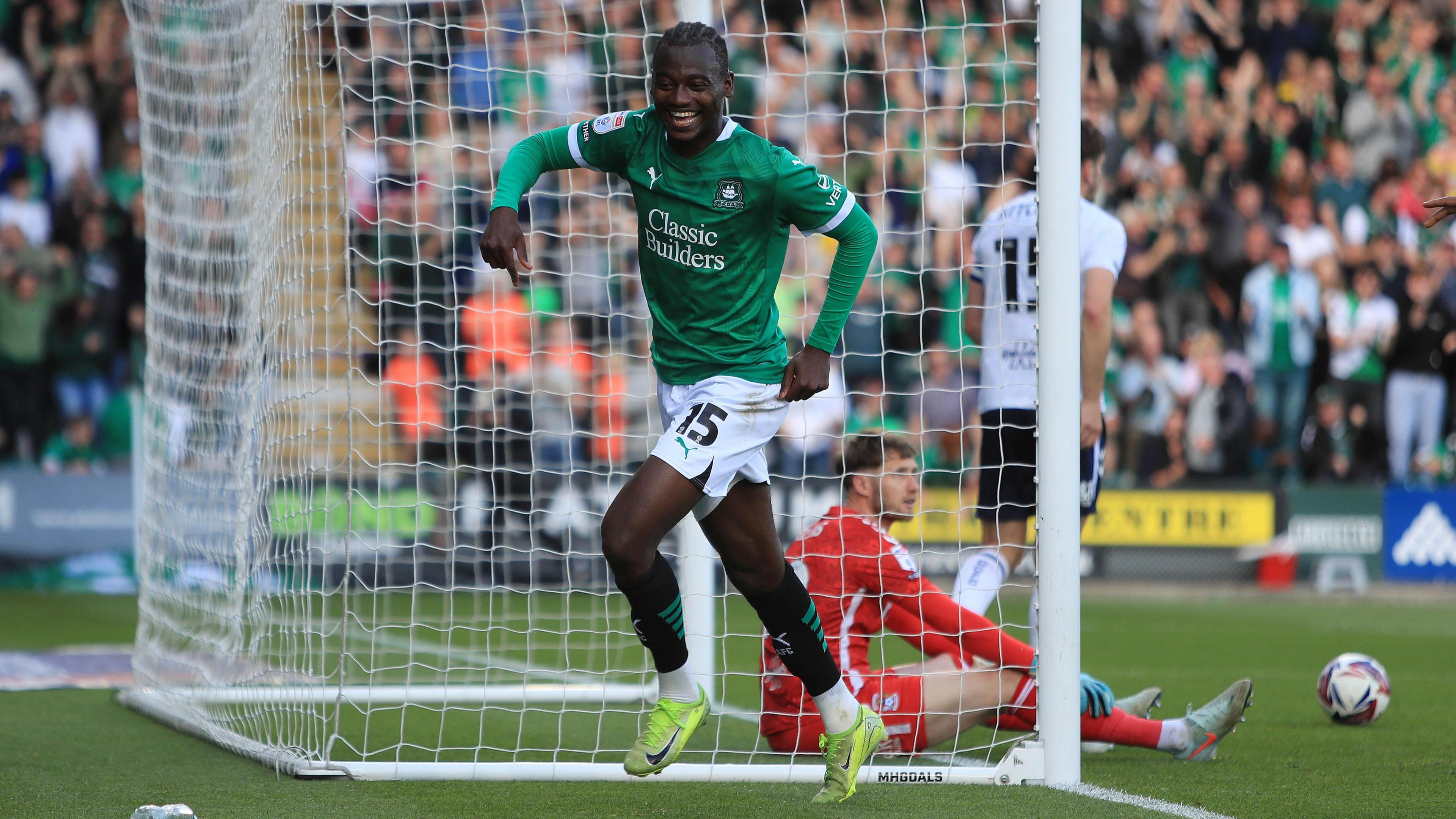 Mustapha Bundu celebrates