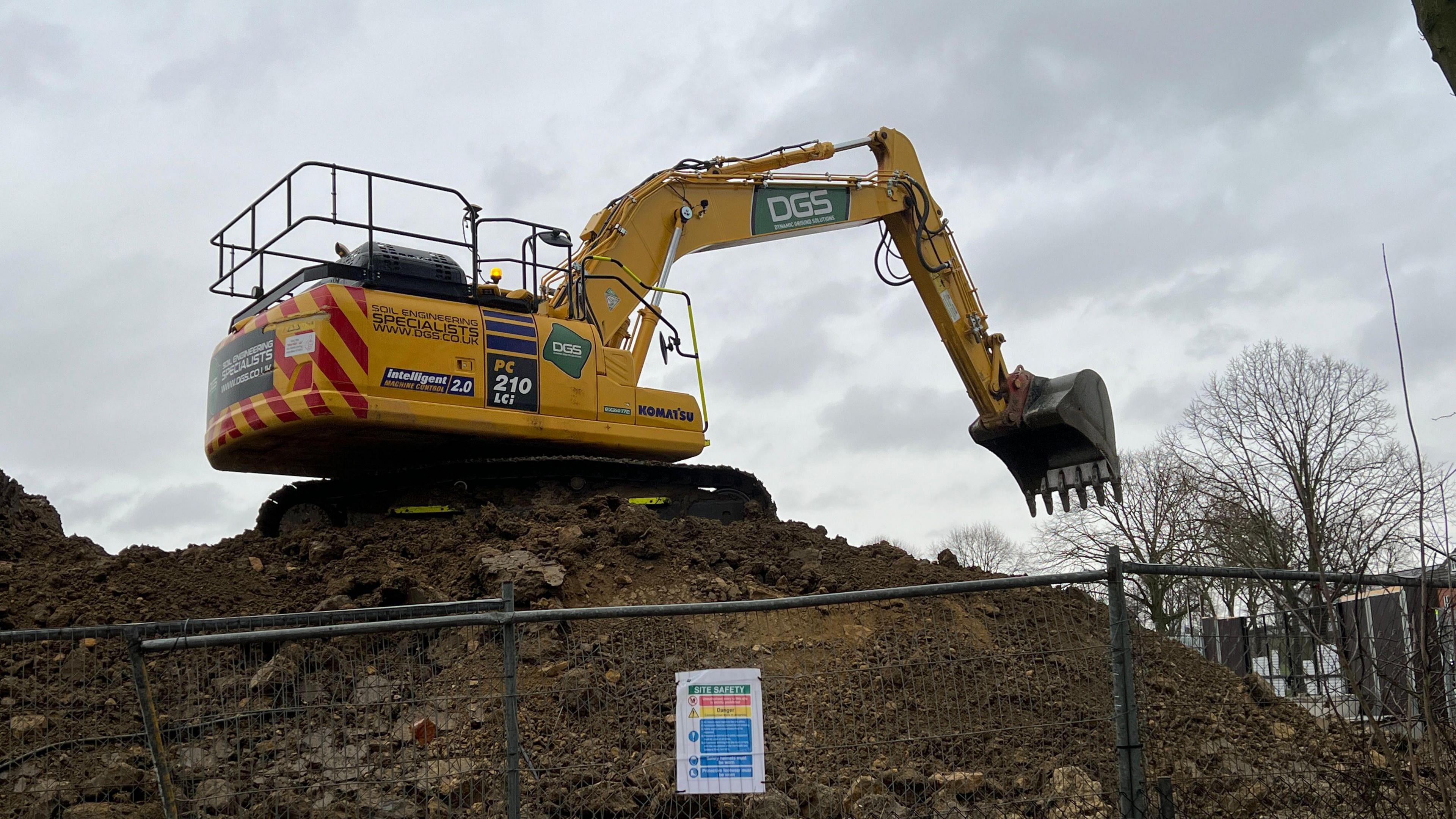 A digger at work