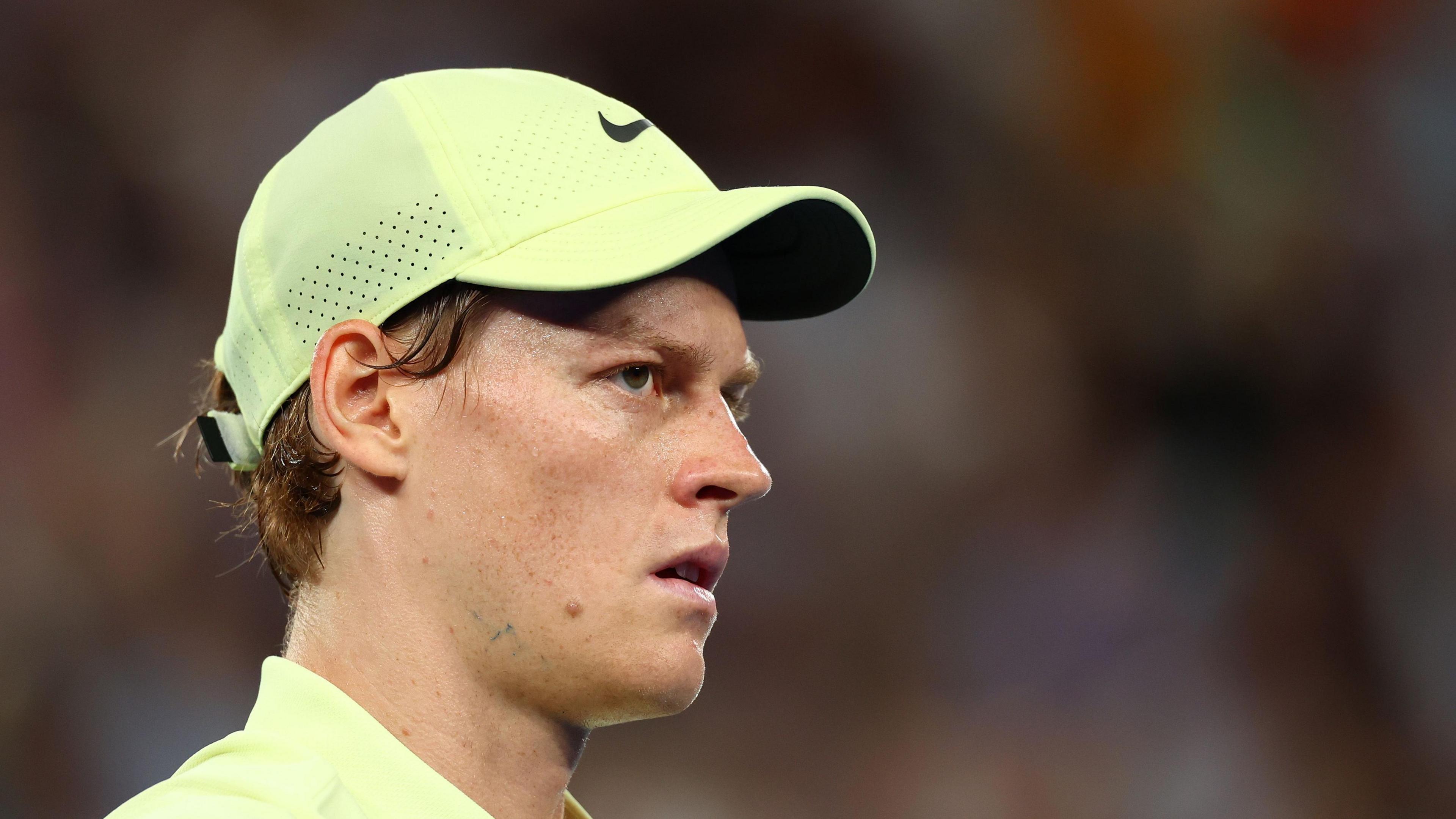 Jannik Sinner looks calm during his Australian Open victory over Alexander Zverev