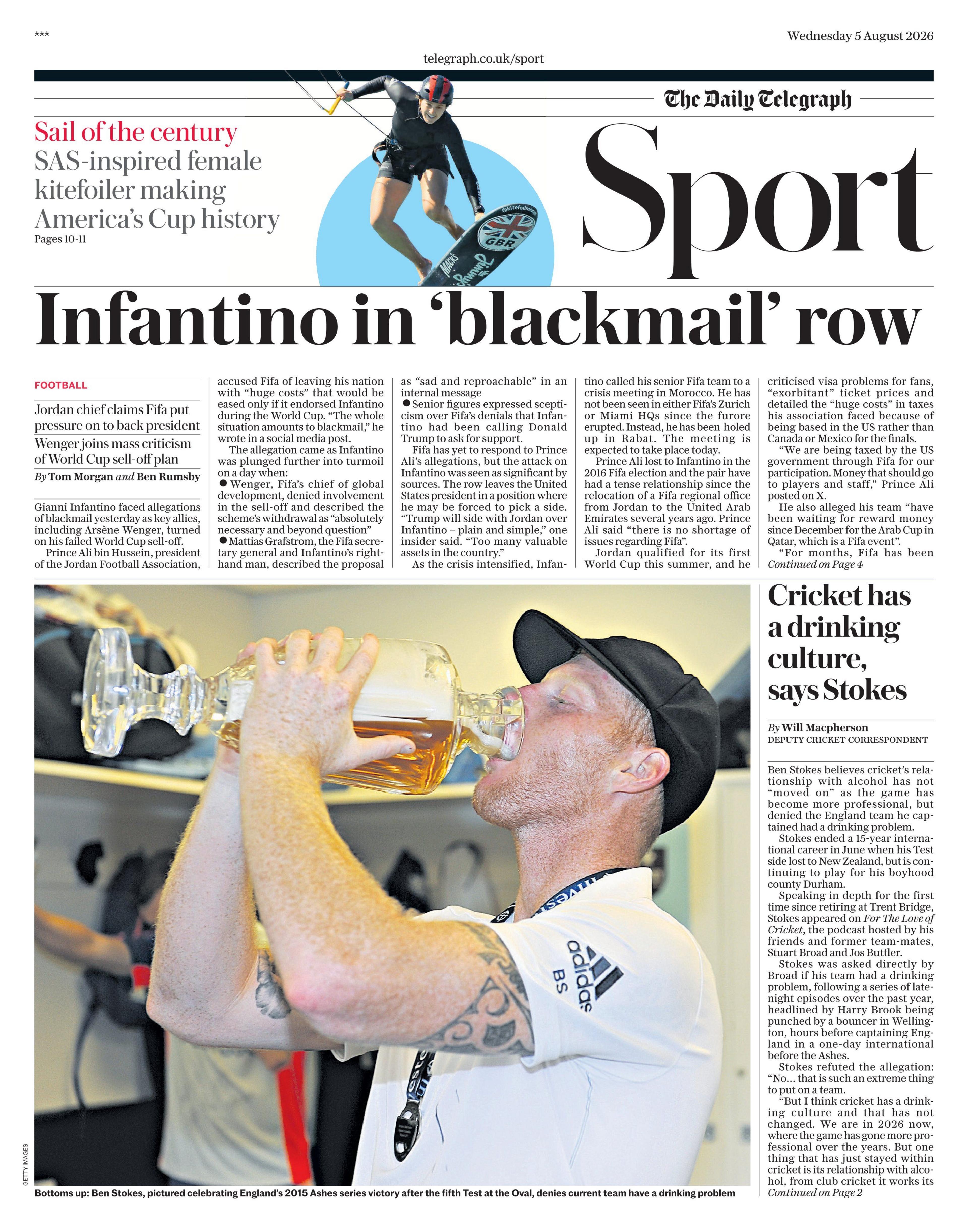 Telegraph sports section