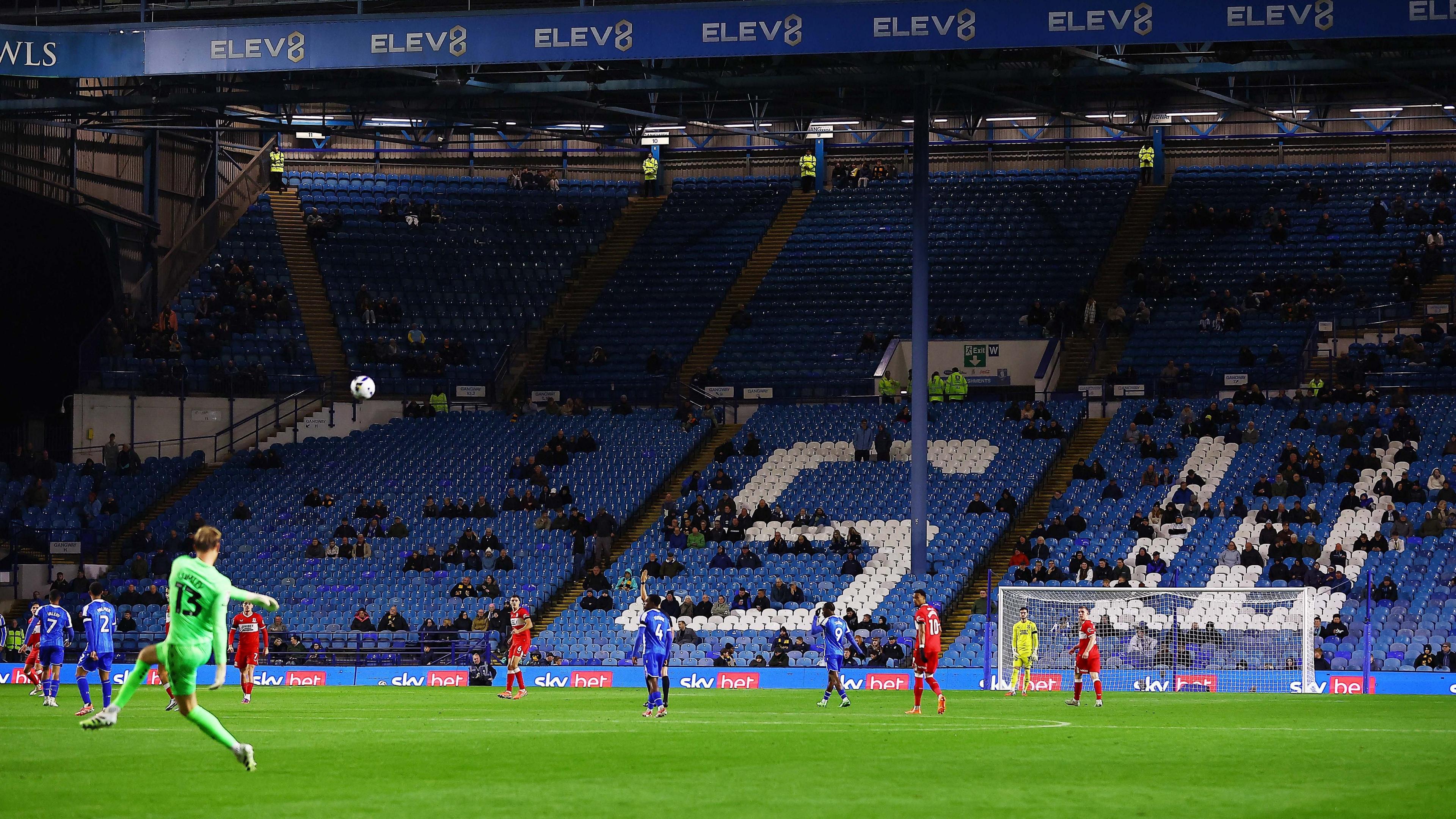 Sheffield Wednesday play Middlesbrough in the Championship in front of deserted stands with home fans boycotting the game en masse