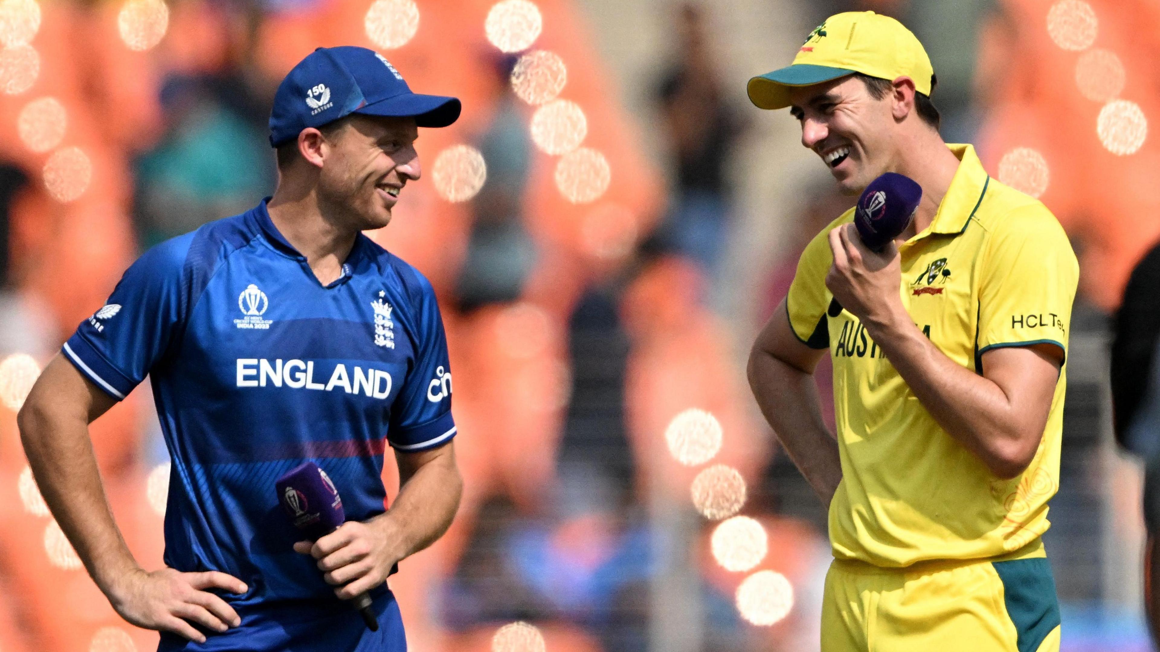 England captain Jos Buttler and Australia skipper Pat Cummins