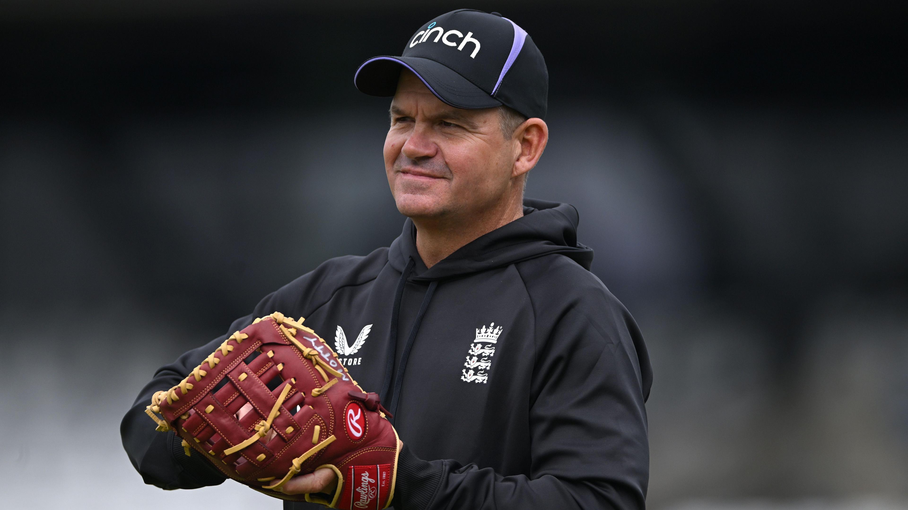 England coach Matthew Mott in a training session