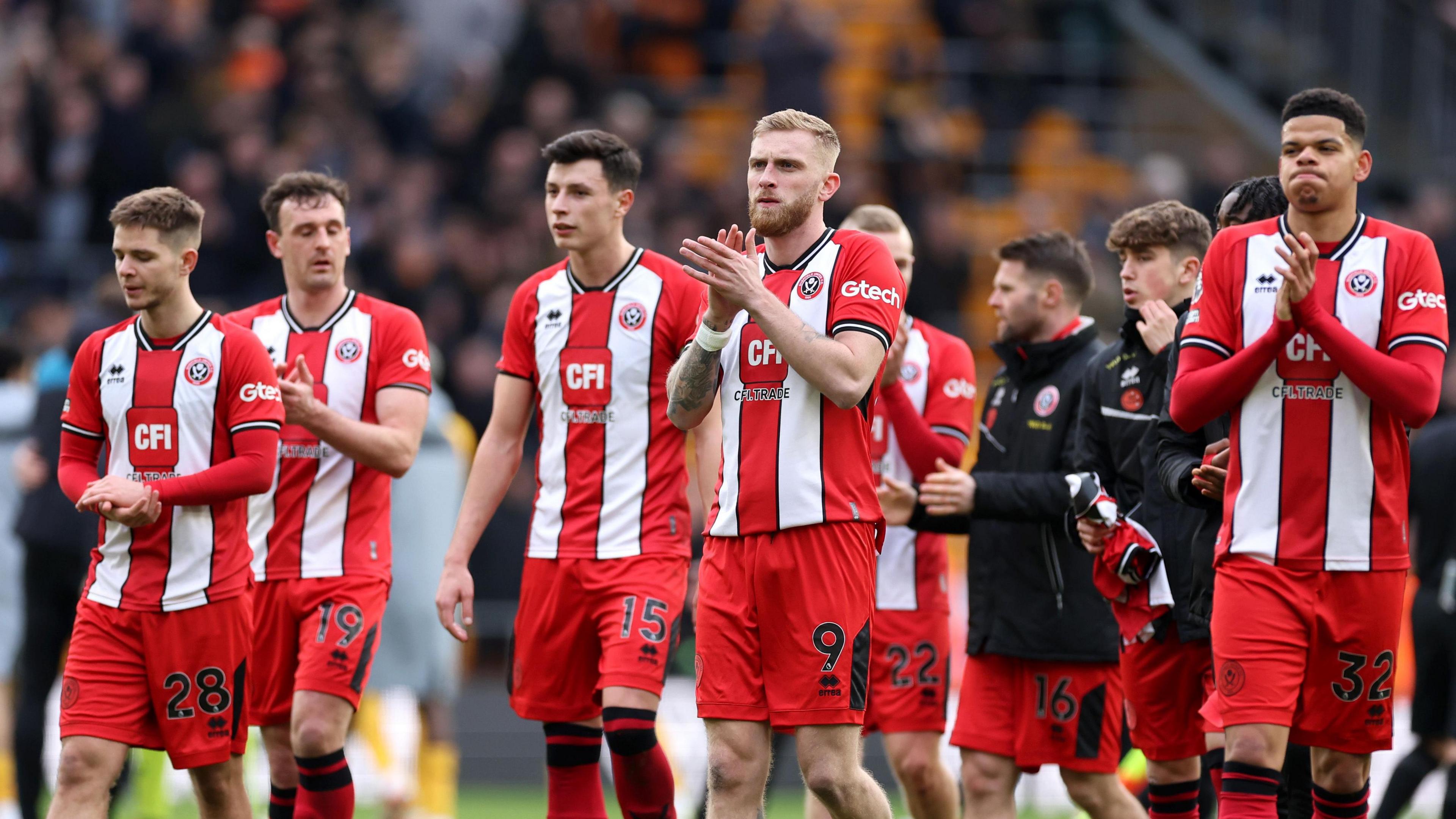 Sheffield United players at full time