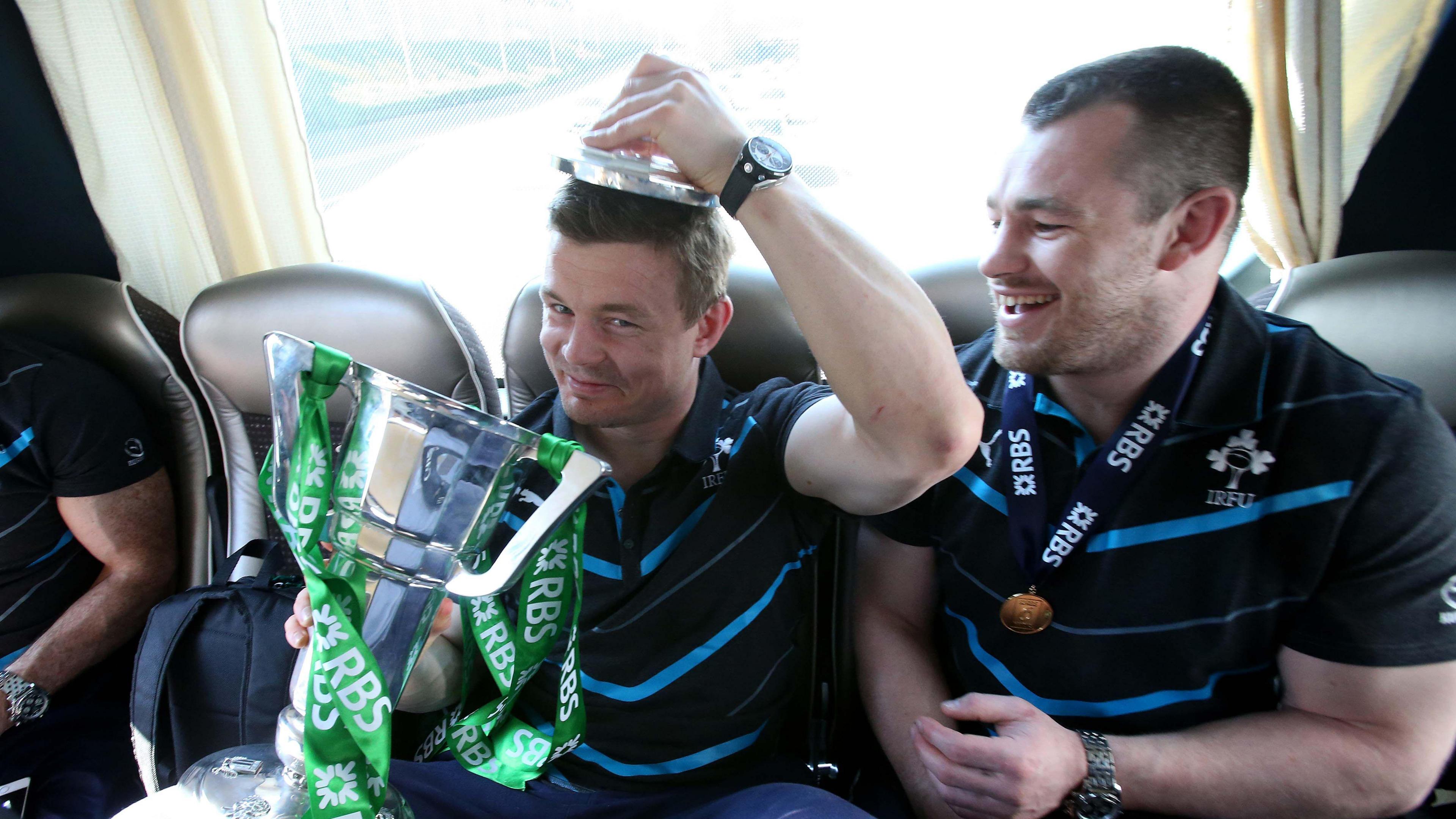 Brian O'Driscoll and Cian Healy