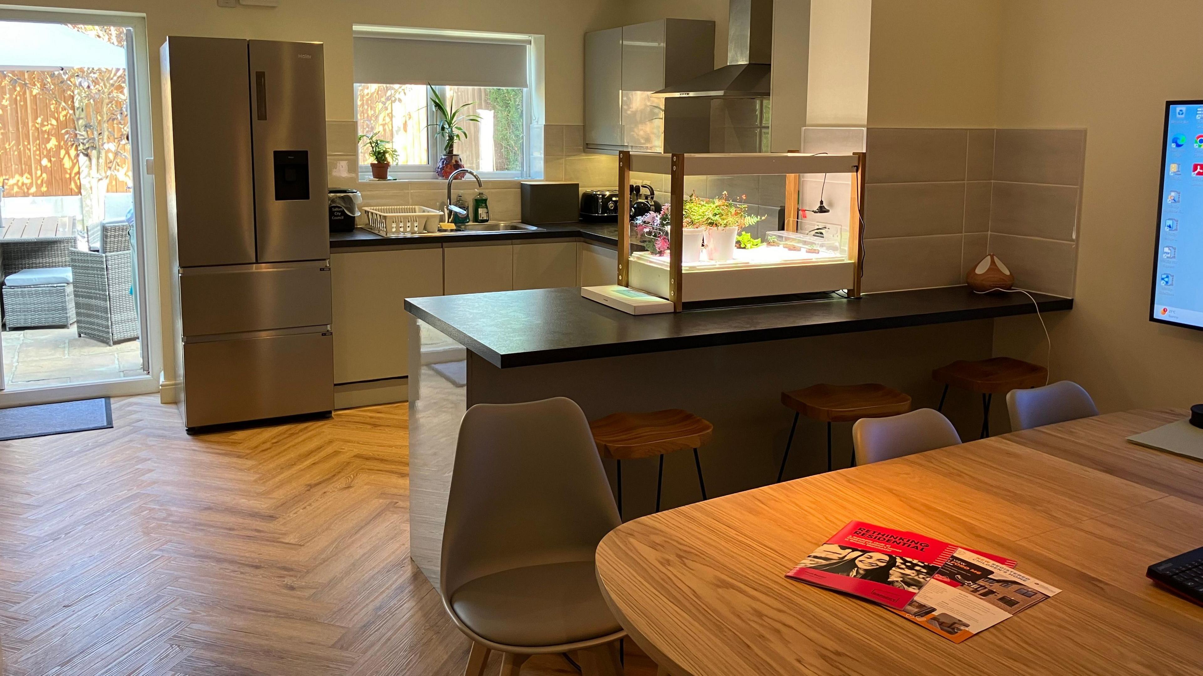 The kitchen and dinning room of the Oak View children's home in Salford