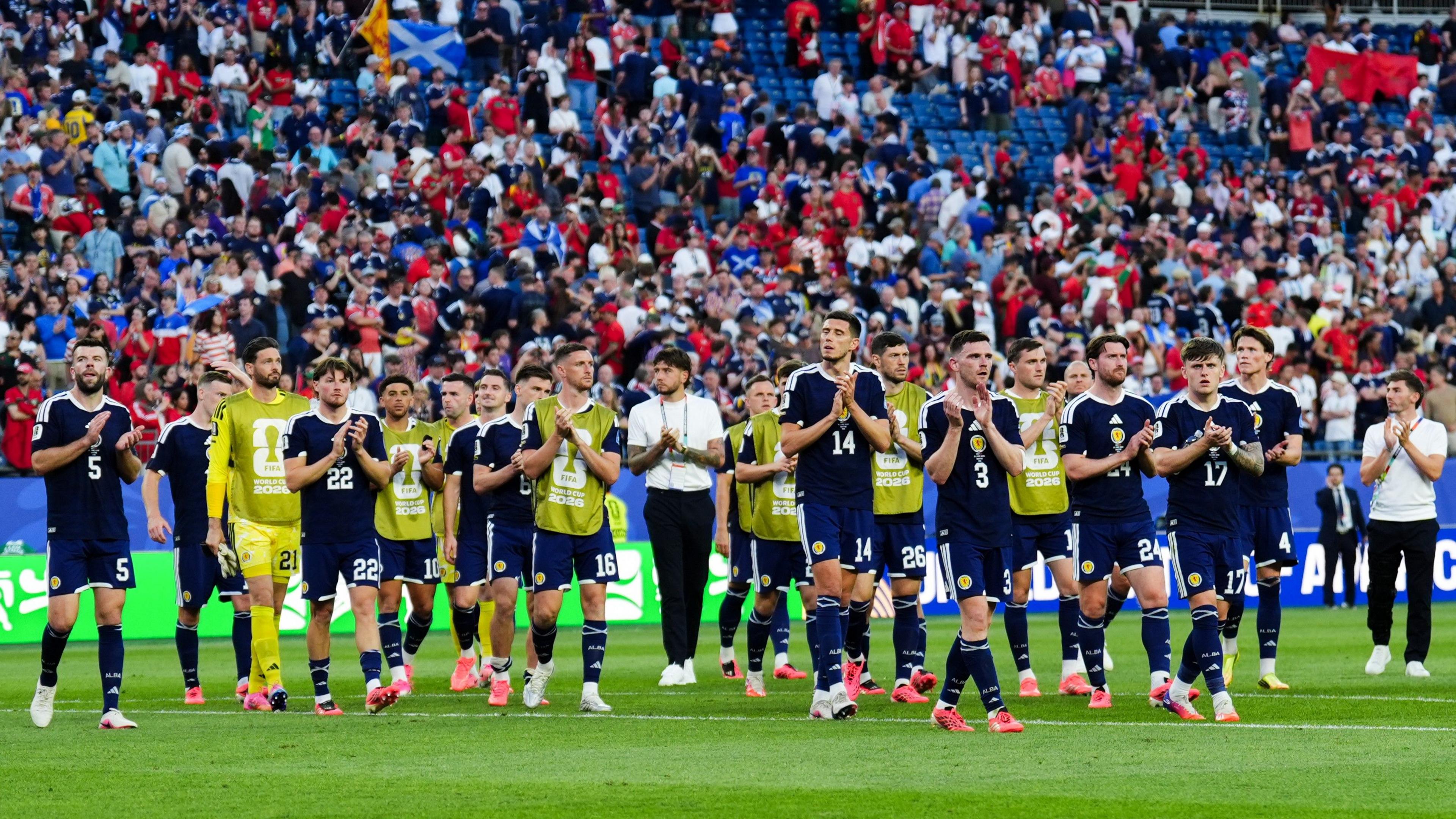 Scotland players in Boston