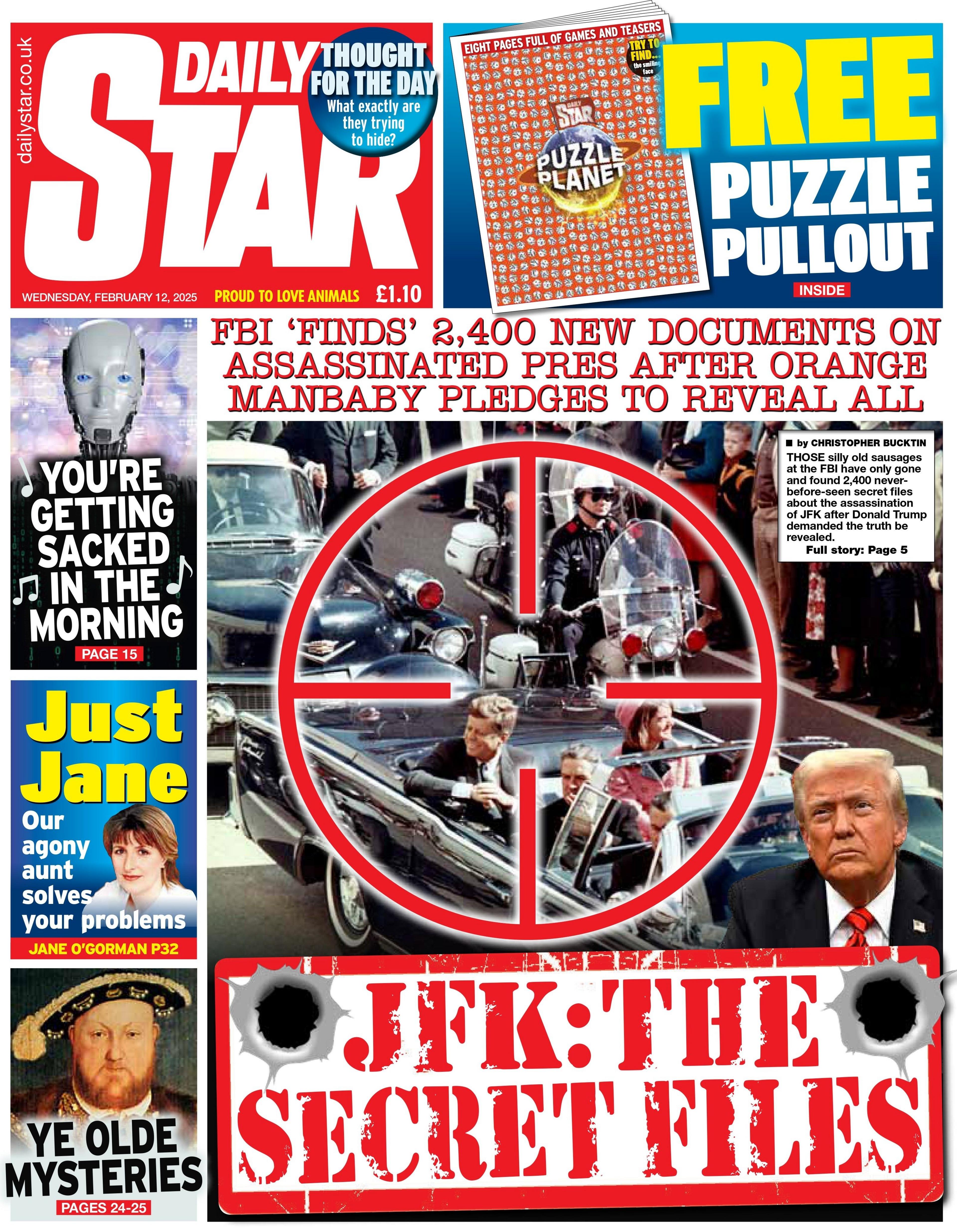 Daily Star: JFK The secret files