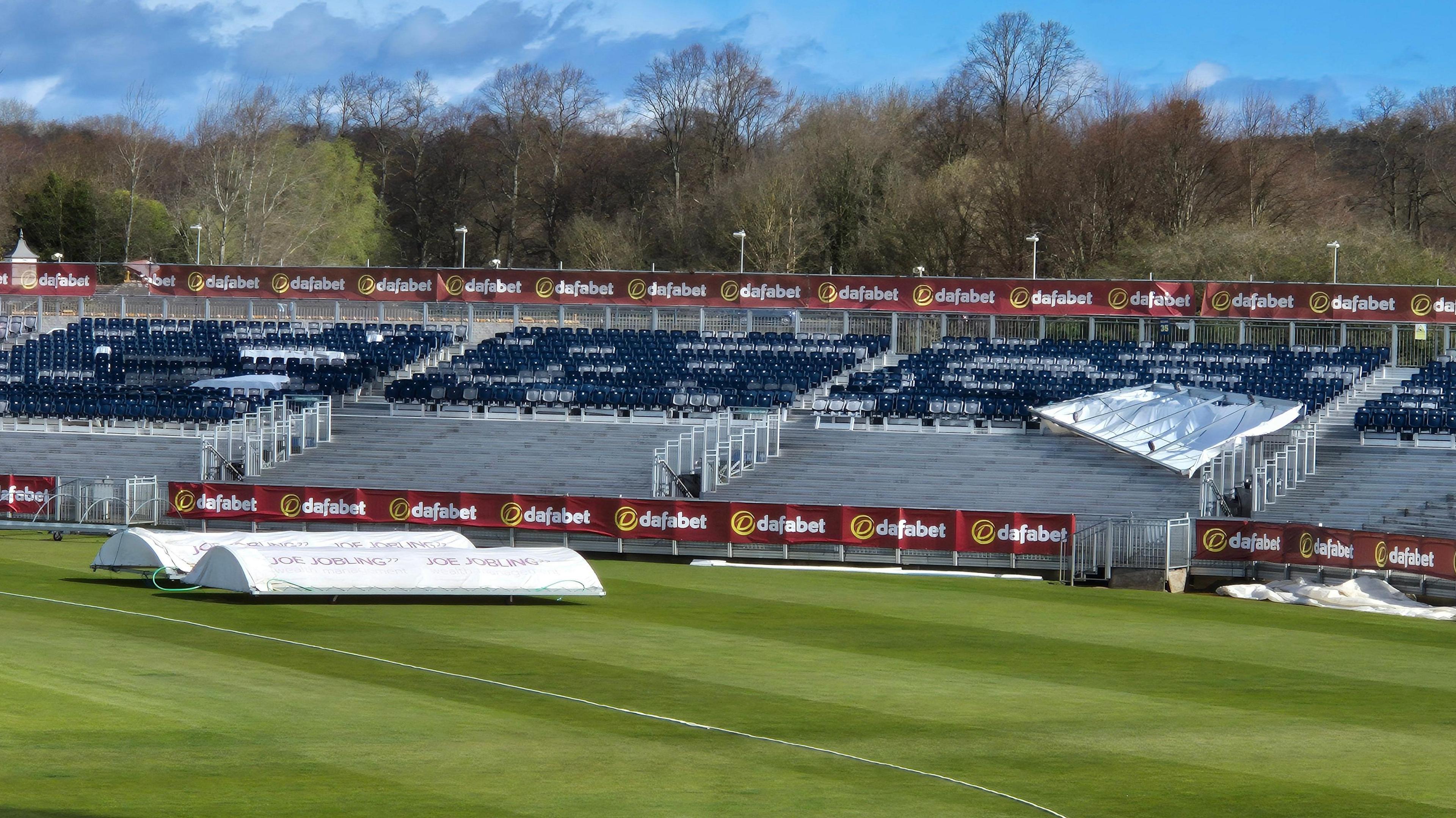 Covers blown into the stand