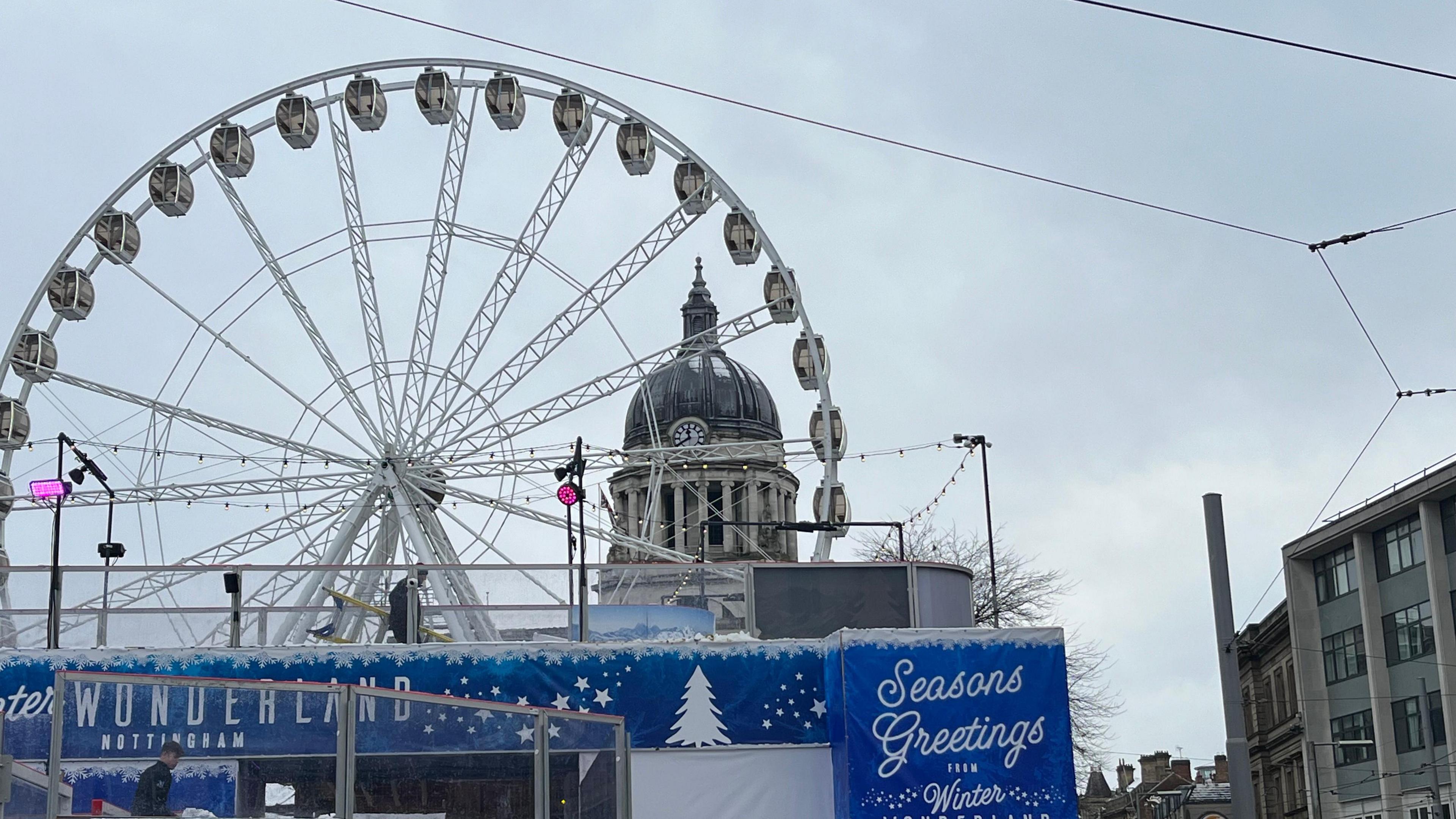 The observation wheel at Winter Wonderland in Nottingham's city centre