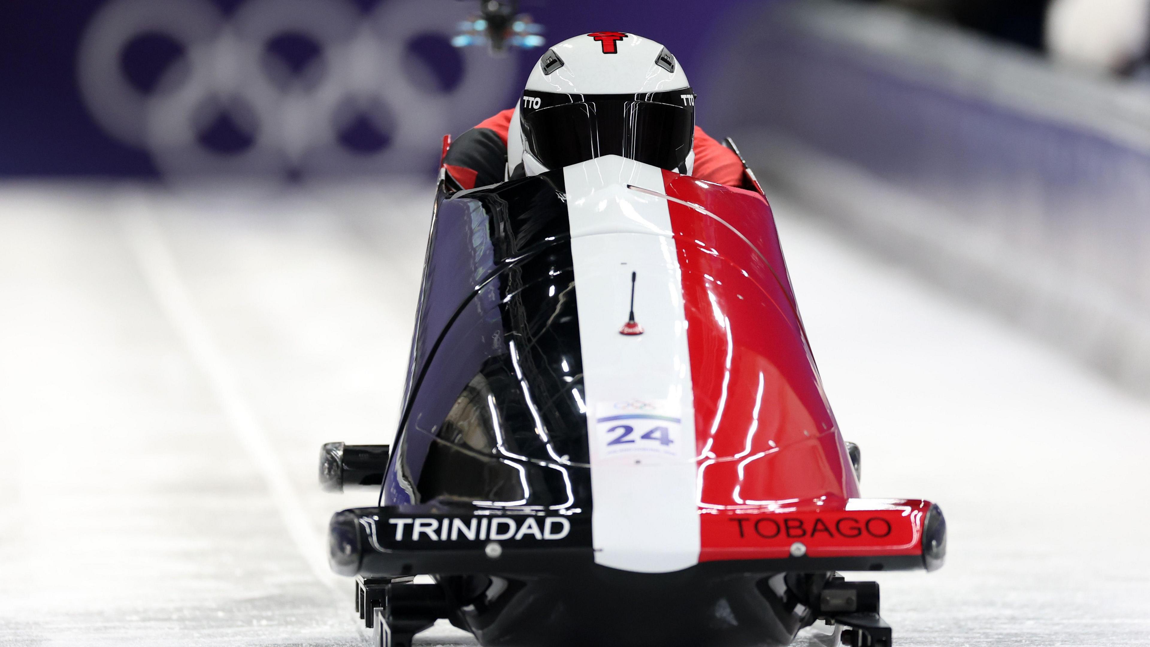 Trinidad and Tobago competing in two-man bobsleigh at Winter Olympics 2026 in Cortina
