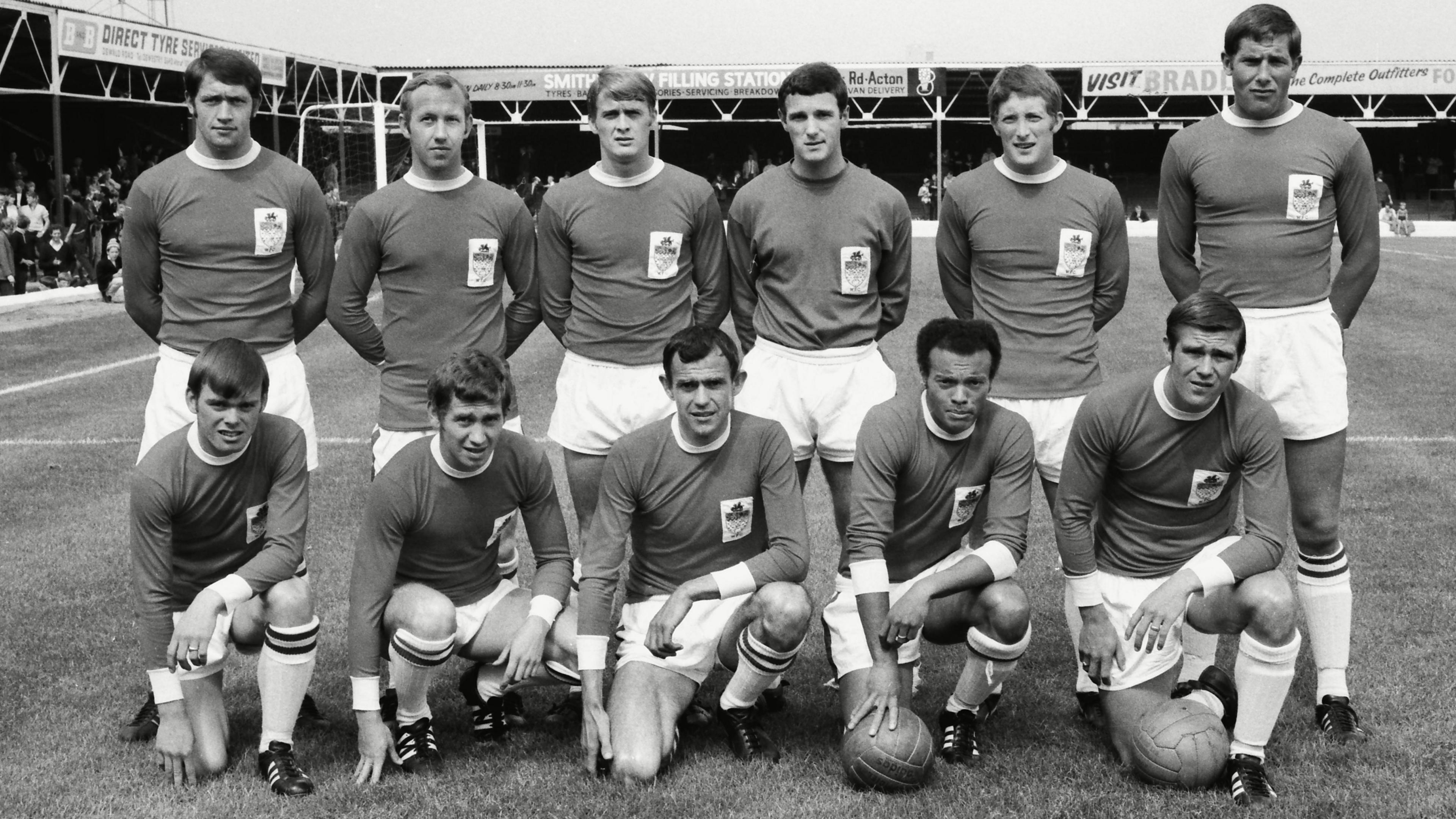 The Wrexham team ahead of the 1968-69 season