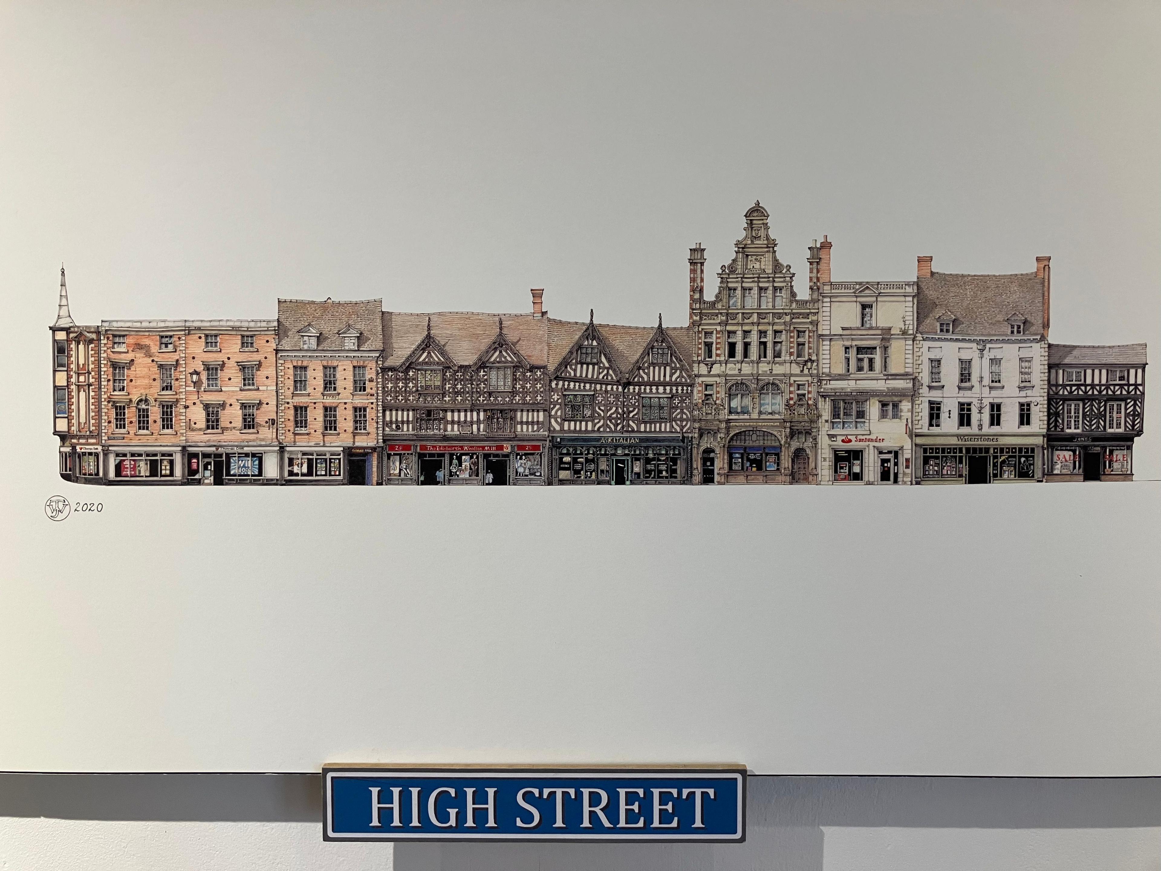 James St Clair Wade's drawing of High Street