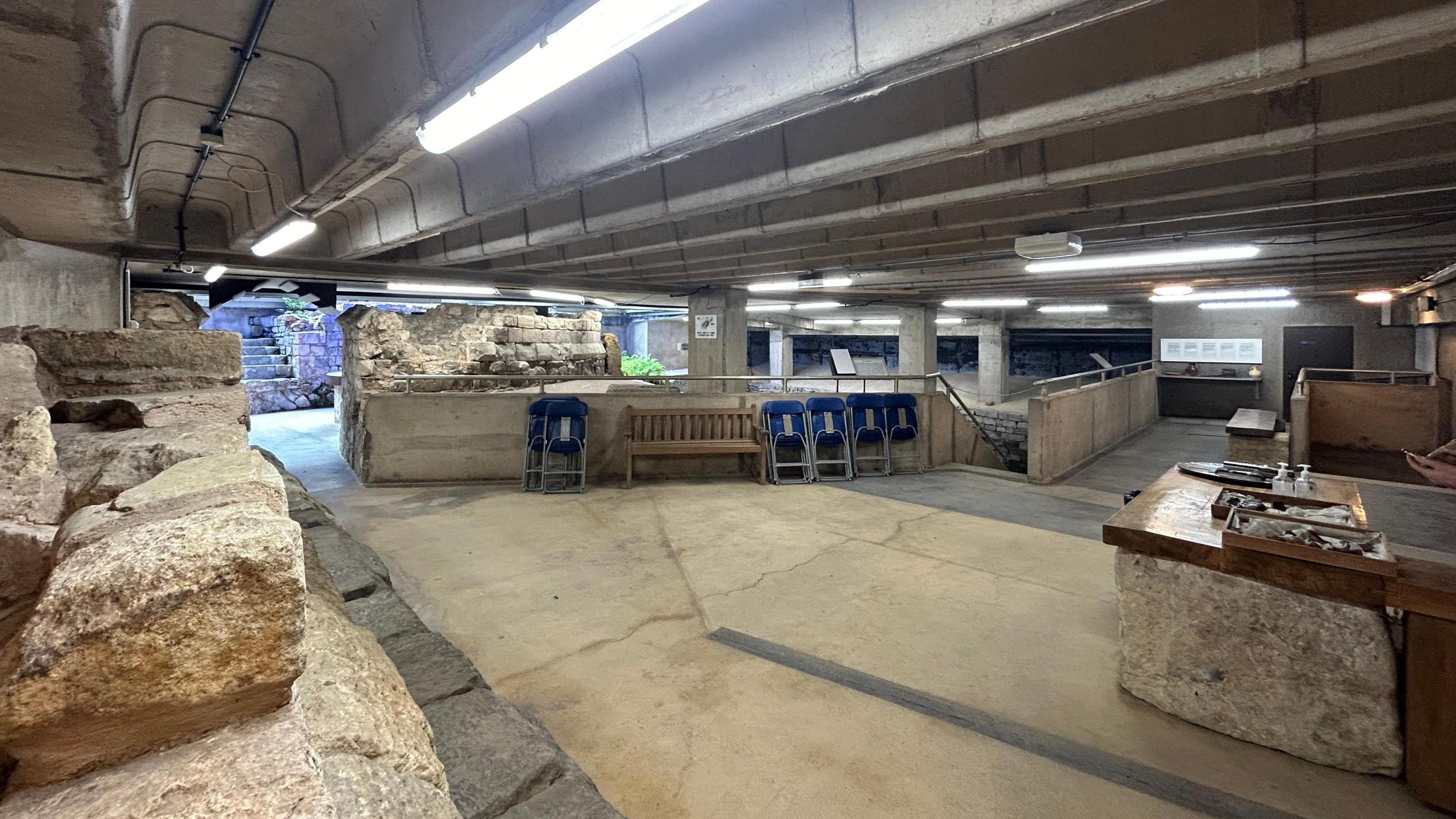 The Roman remains under Eastgate Street