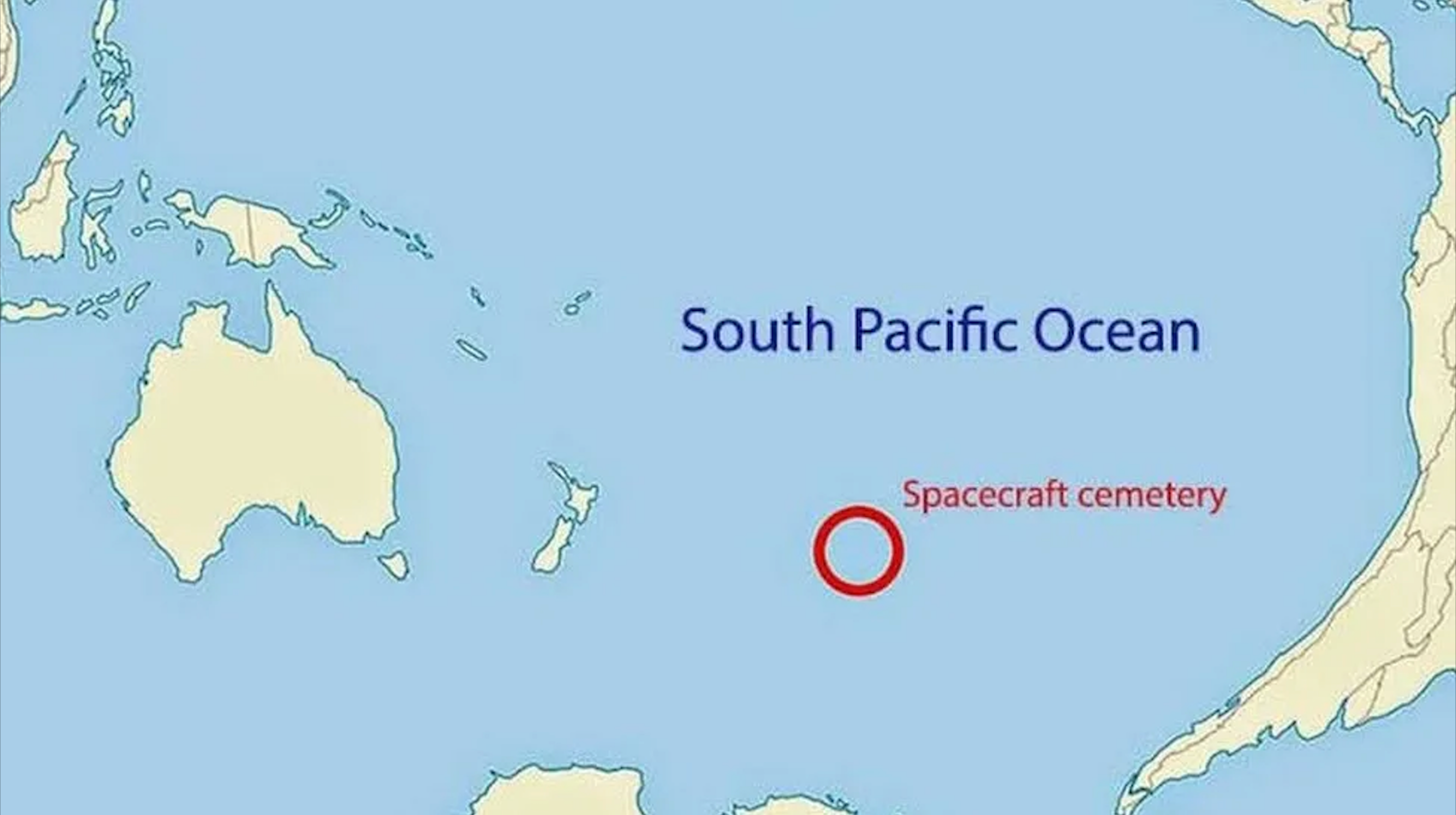 Map showing spacecraft cemetary 