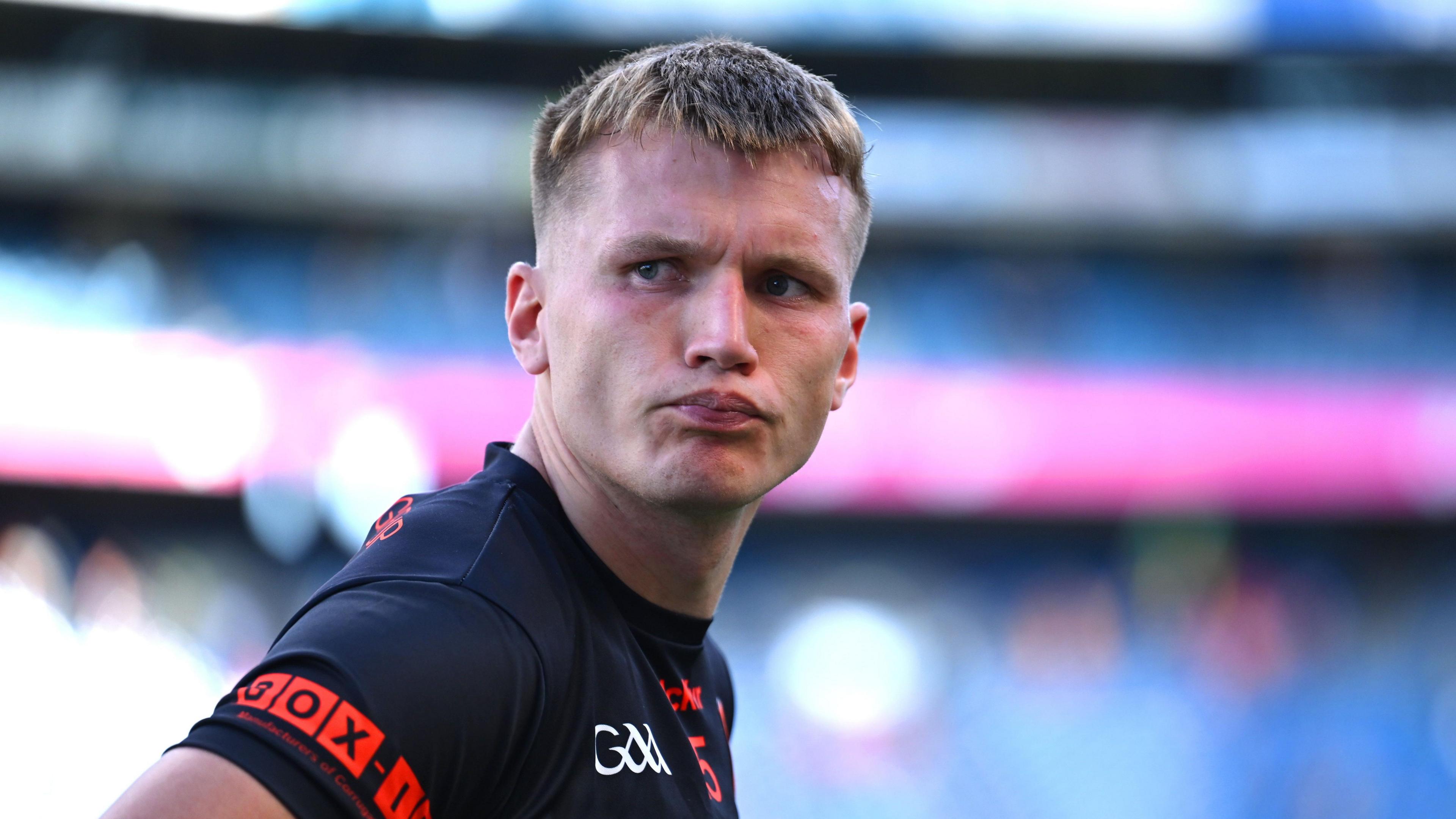 Armagh's Rian O'Neill looks dejected
