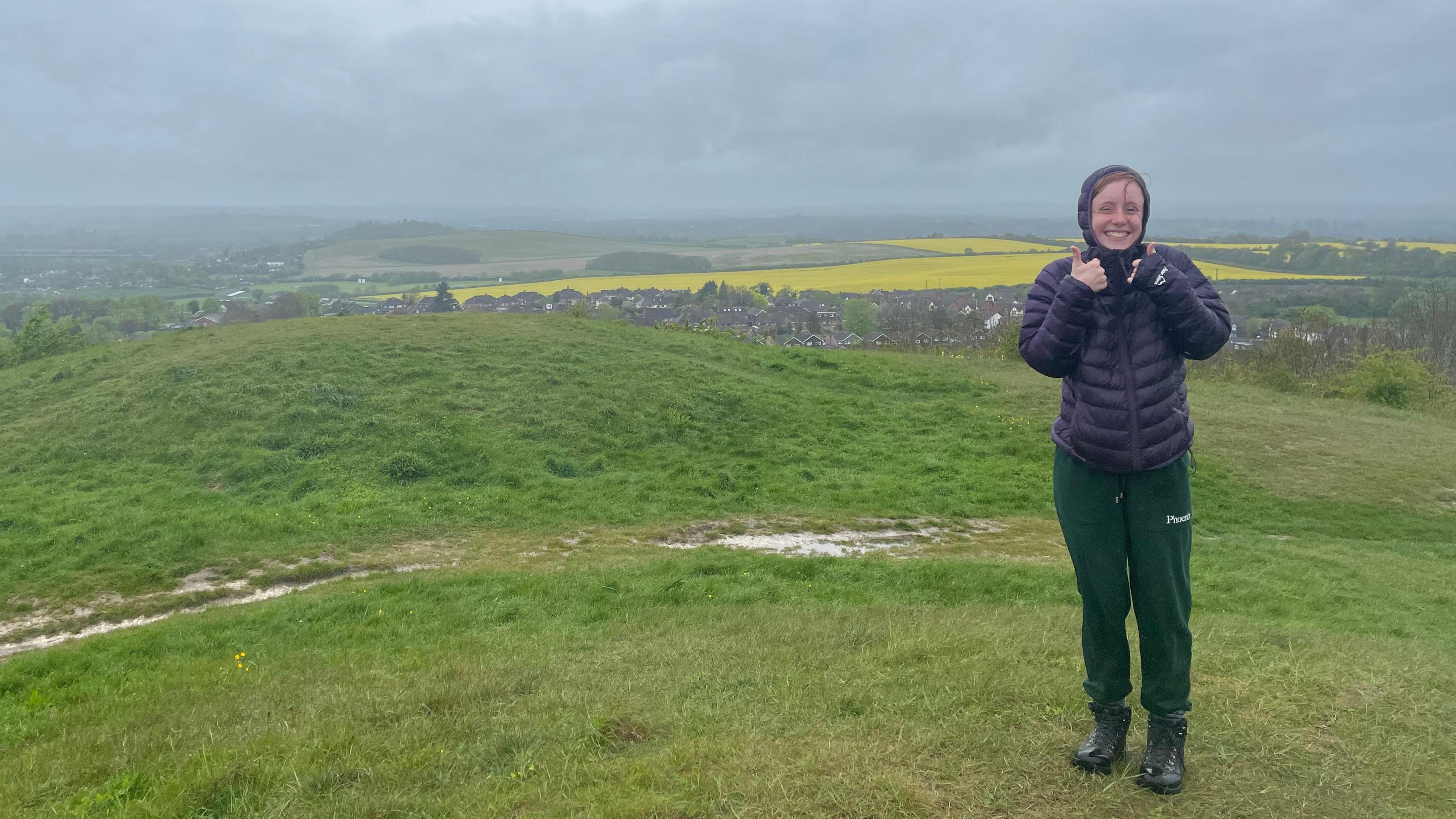 Charlotte Greatorex on the Dunstable Downs