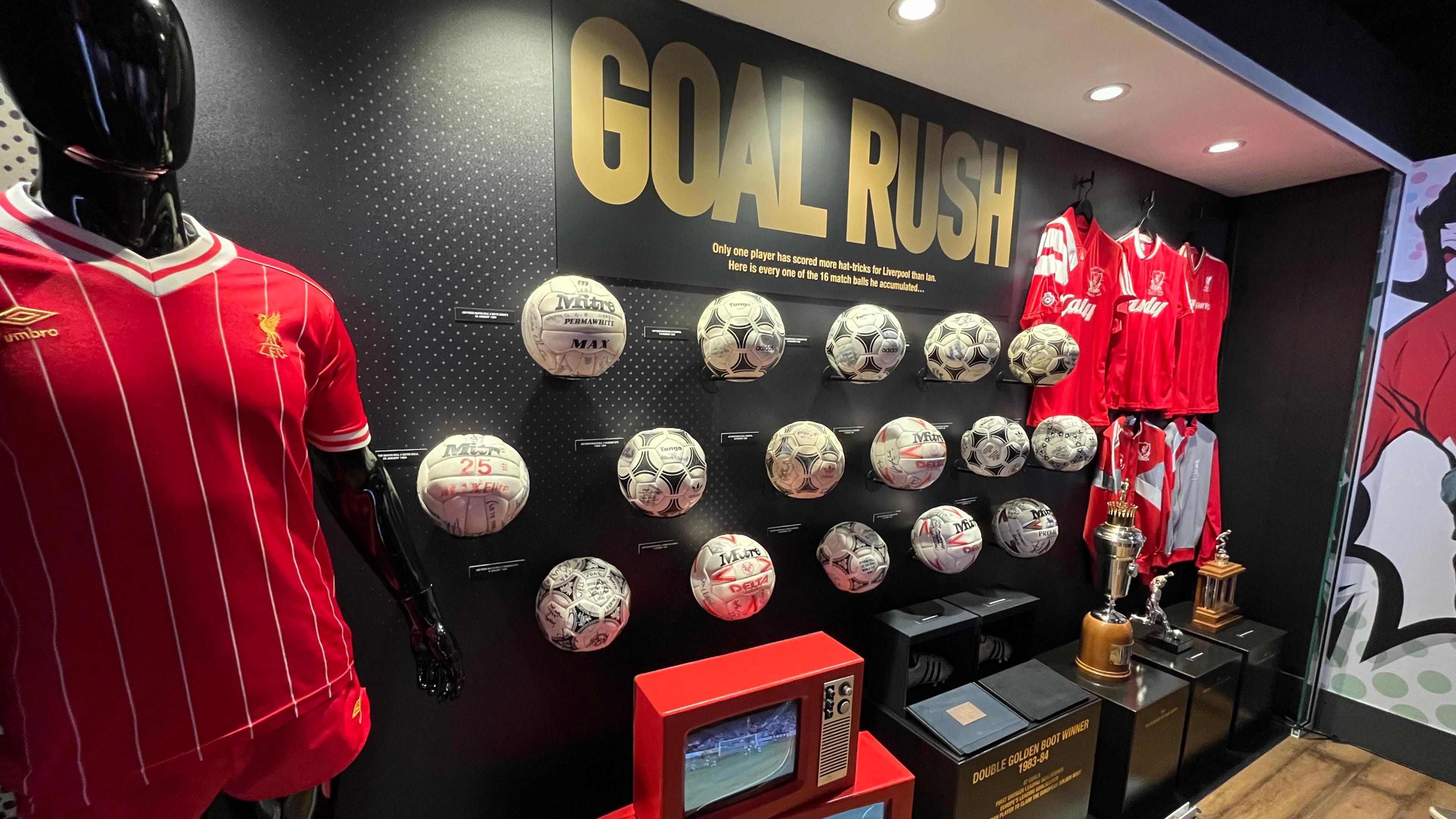 The Ian Rush exhibition at LFC Museum